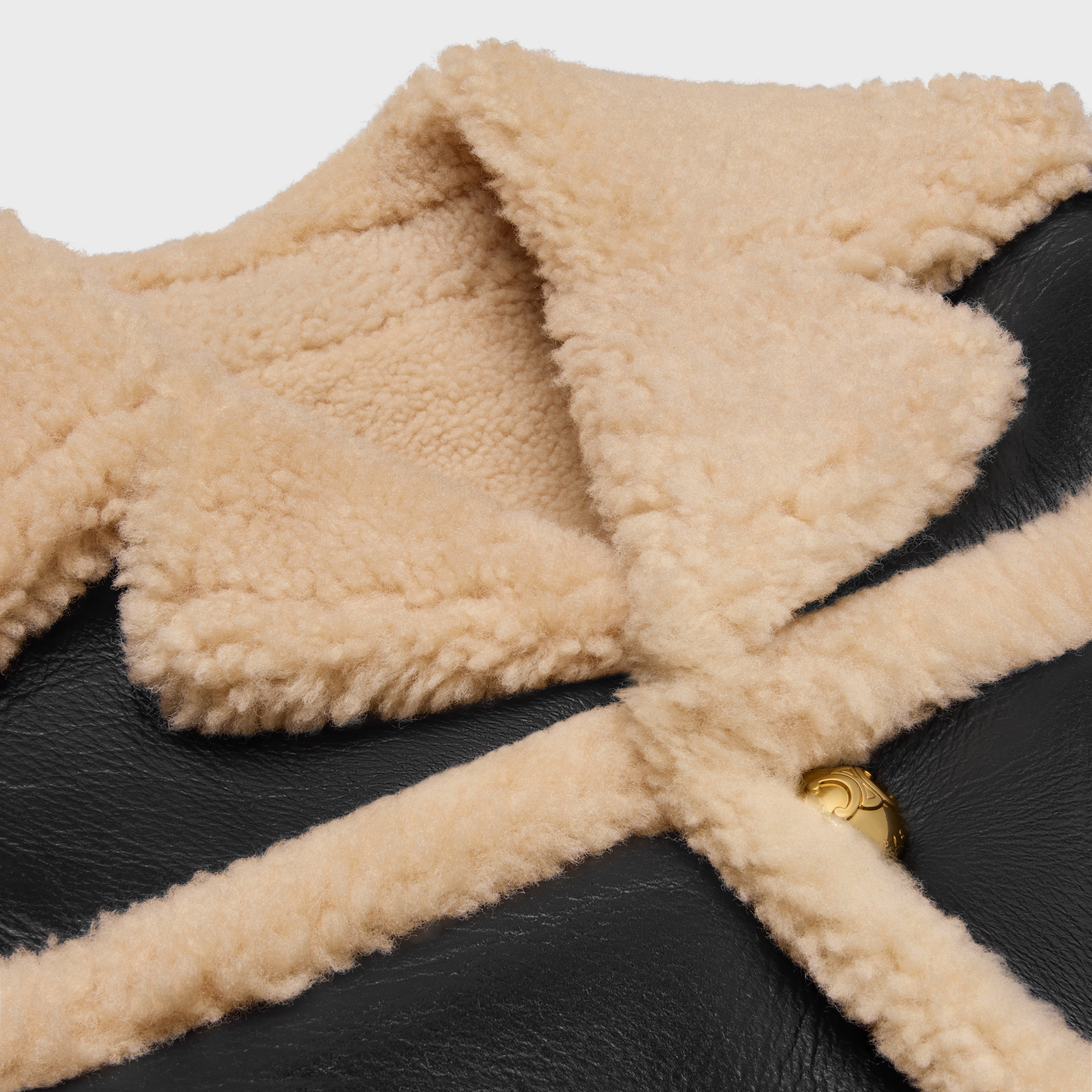 straight-cut blouson jacket in curly lambskin - 3