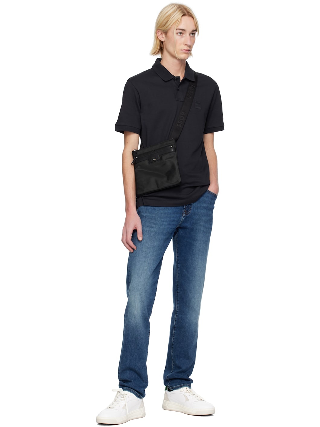Navy Logo Patch Polo - 4