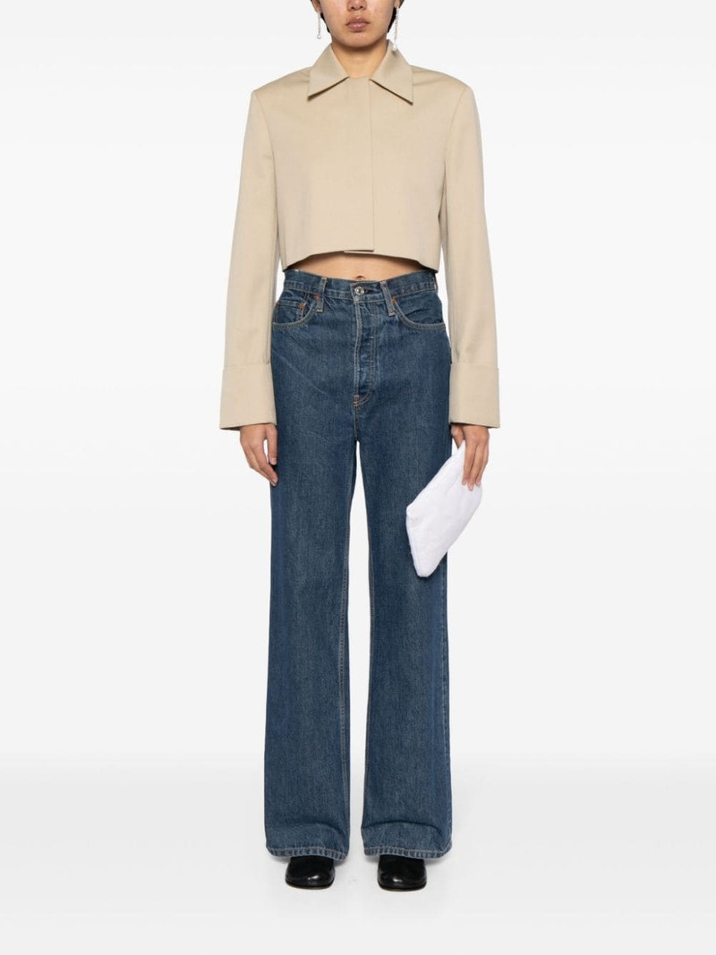 LOW CLASSIC cropped wool shirt jacket outlook