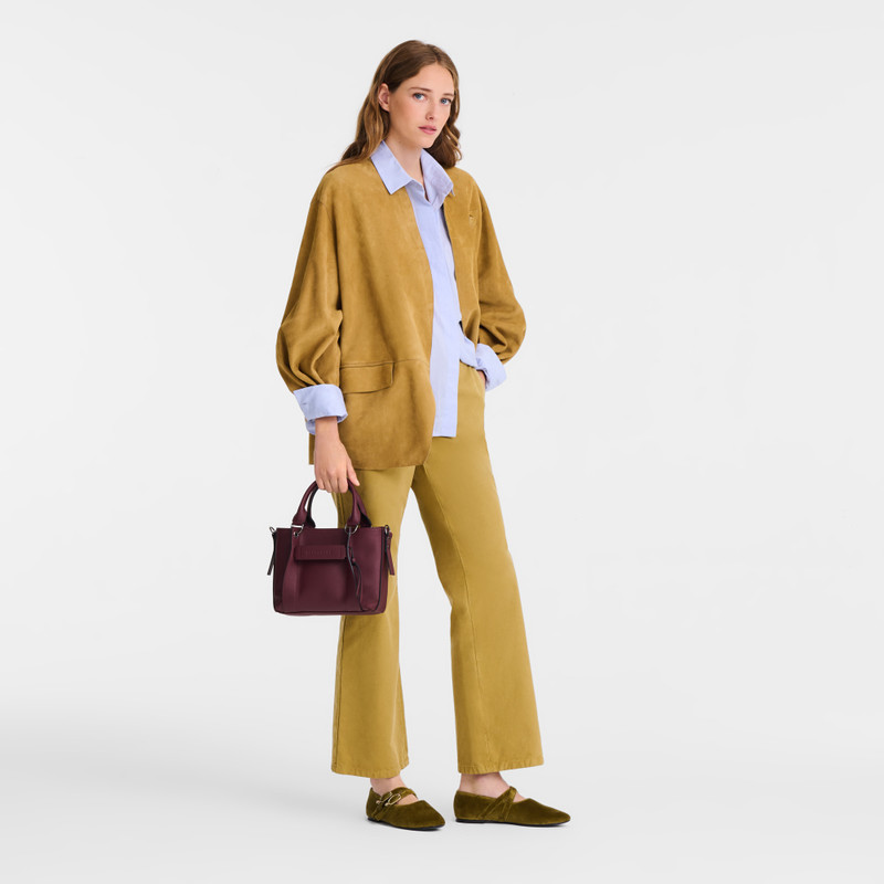 Longchamp Longchamp 3D S Handbag Burgundy - Leather outlook