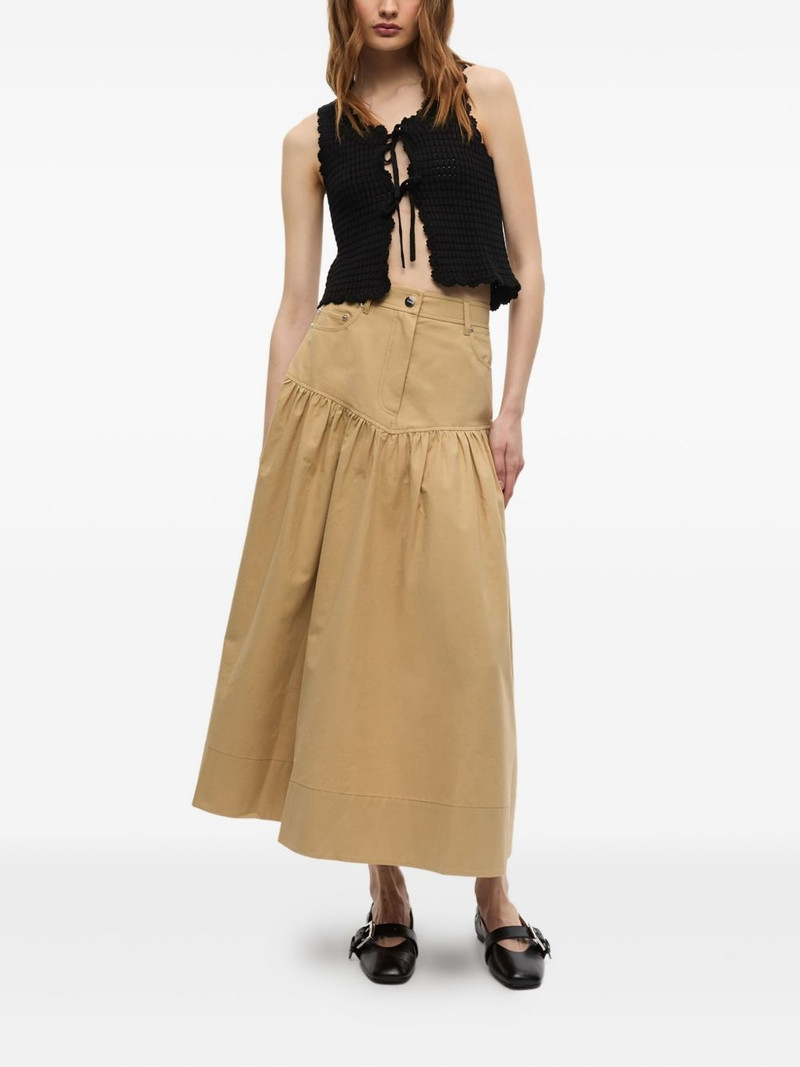 GANNI crochet-knit top outlook