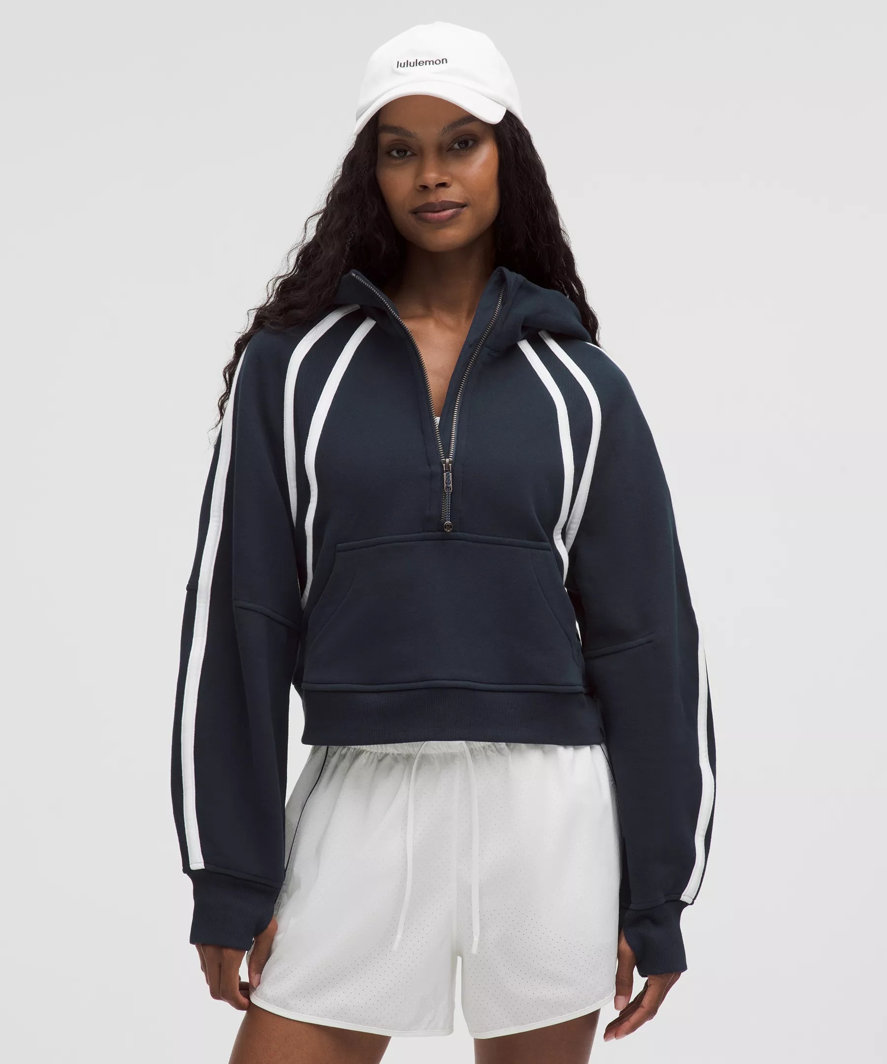 Scuba Oversized Half-Zip Hoodie *Trim - 1