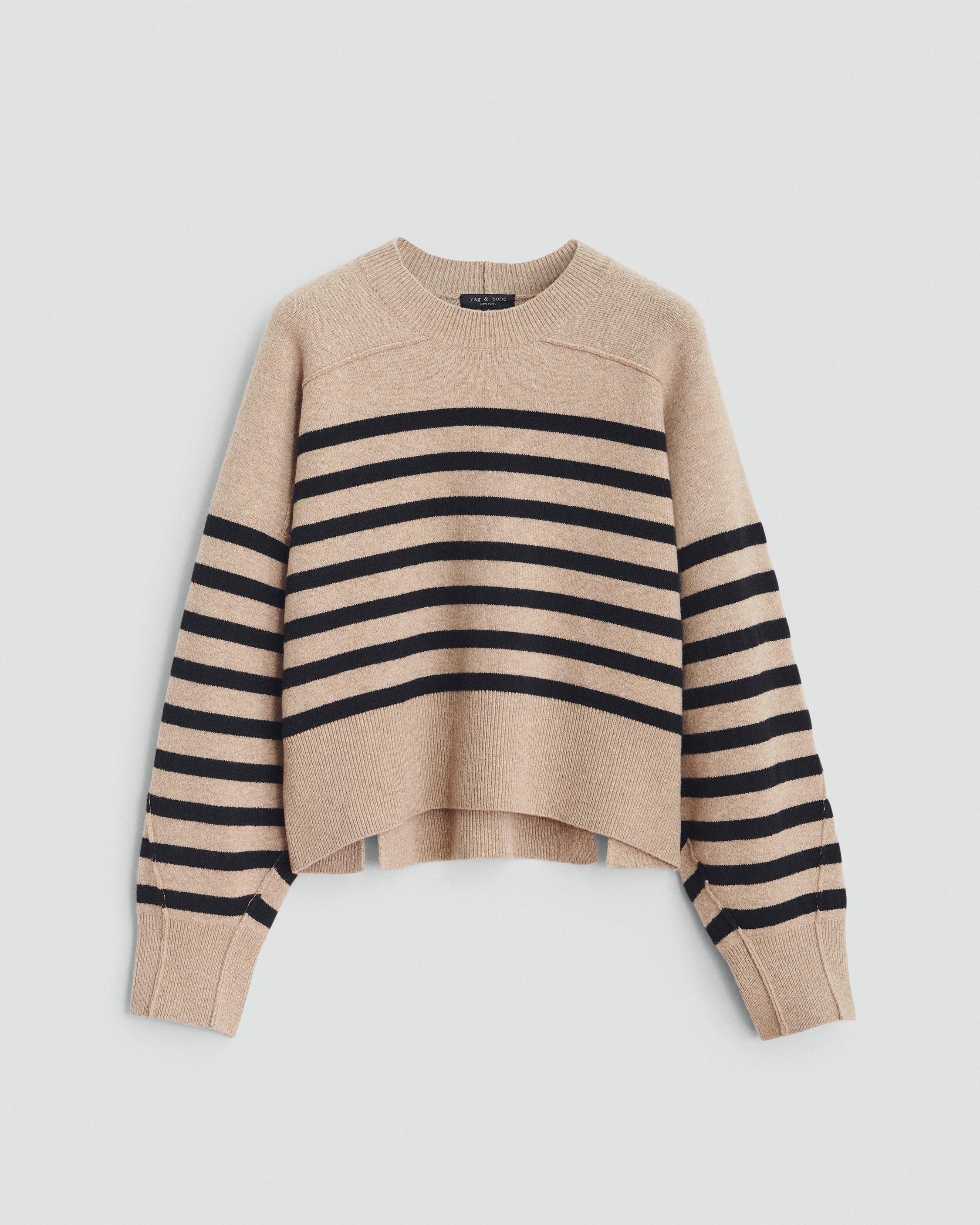 Bridget Stripe Wool Crew
Oversized Fit - 1