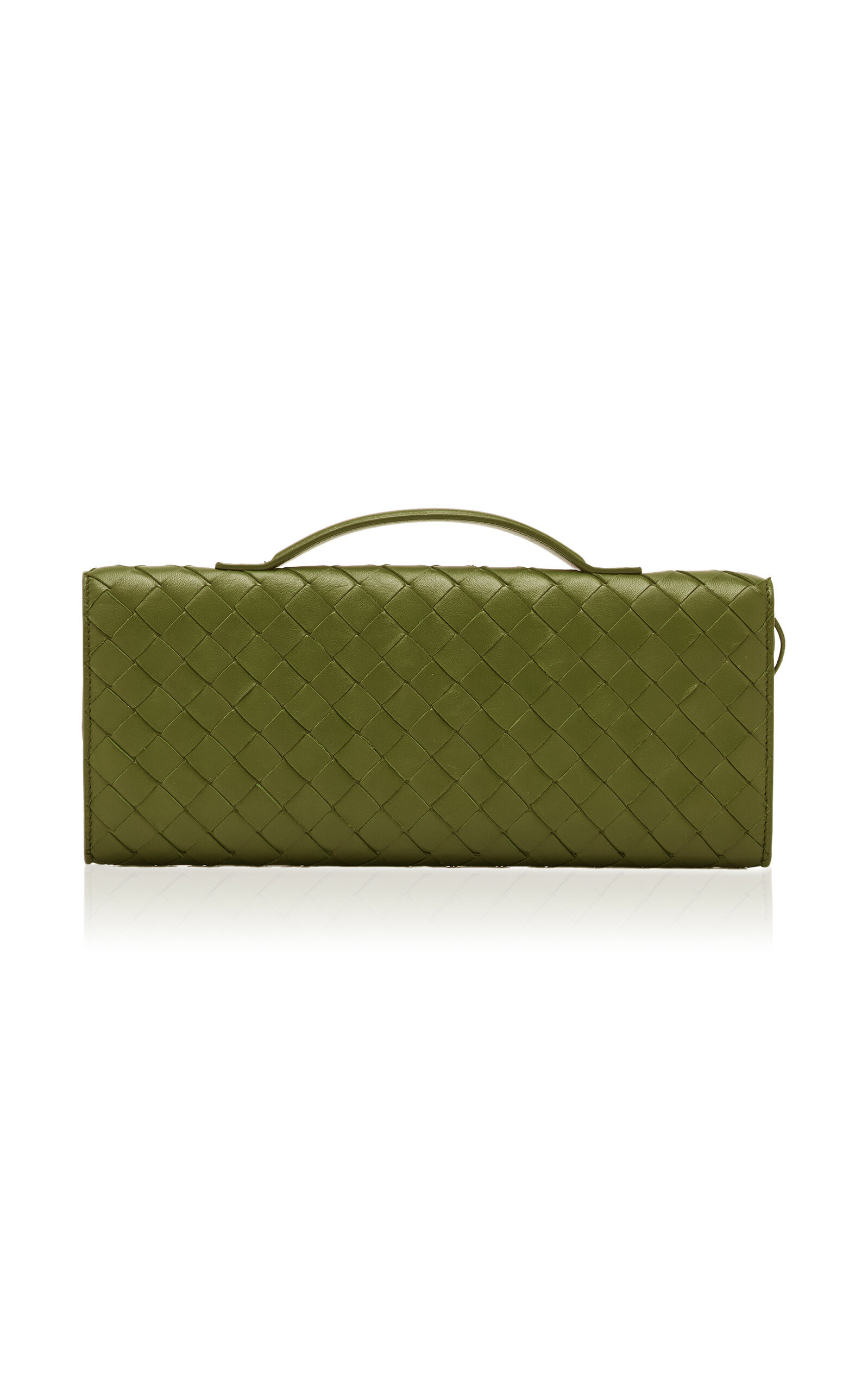 Andiamo Intrecciato Leather E/W Clutch green - 4