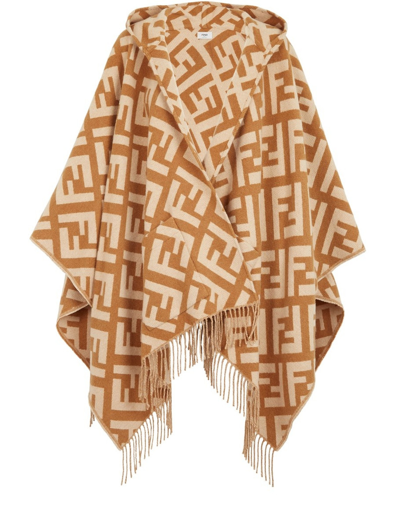 FF-jacquard 캐시미어 poncho - 1