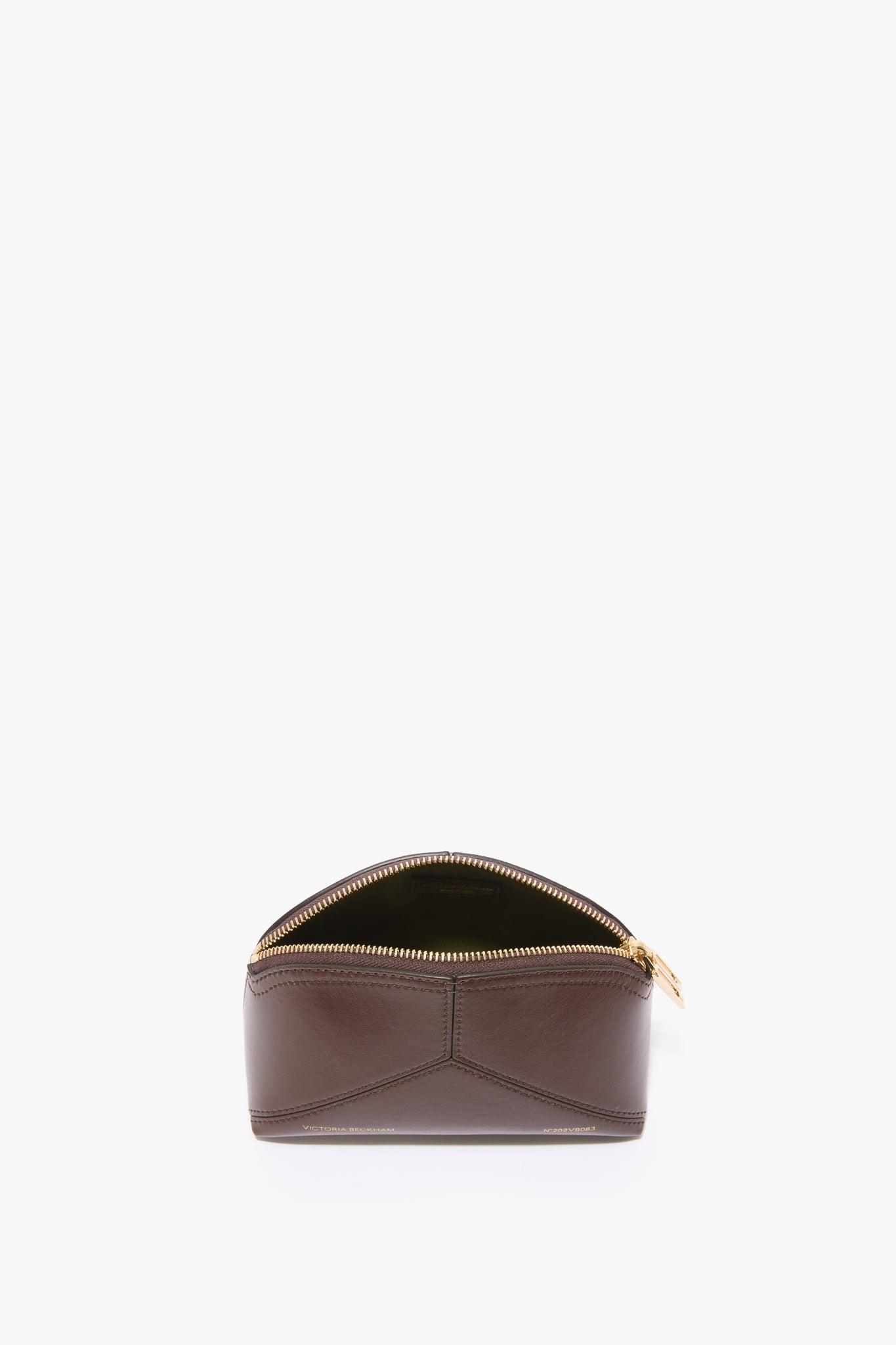 Victoria Mini Travel Pouch In Dark Brown Smooth Leather - 6
