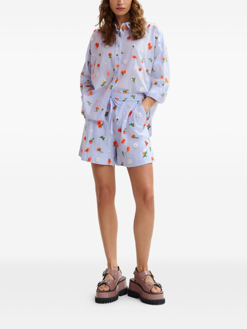 ESSENTIEL ANTWERP flower-embellished shorts outlook
