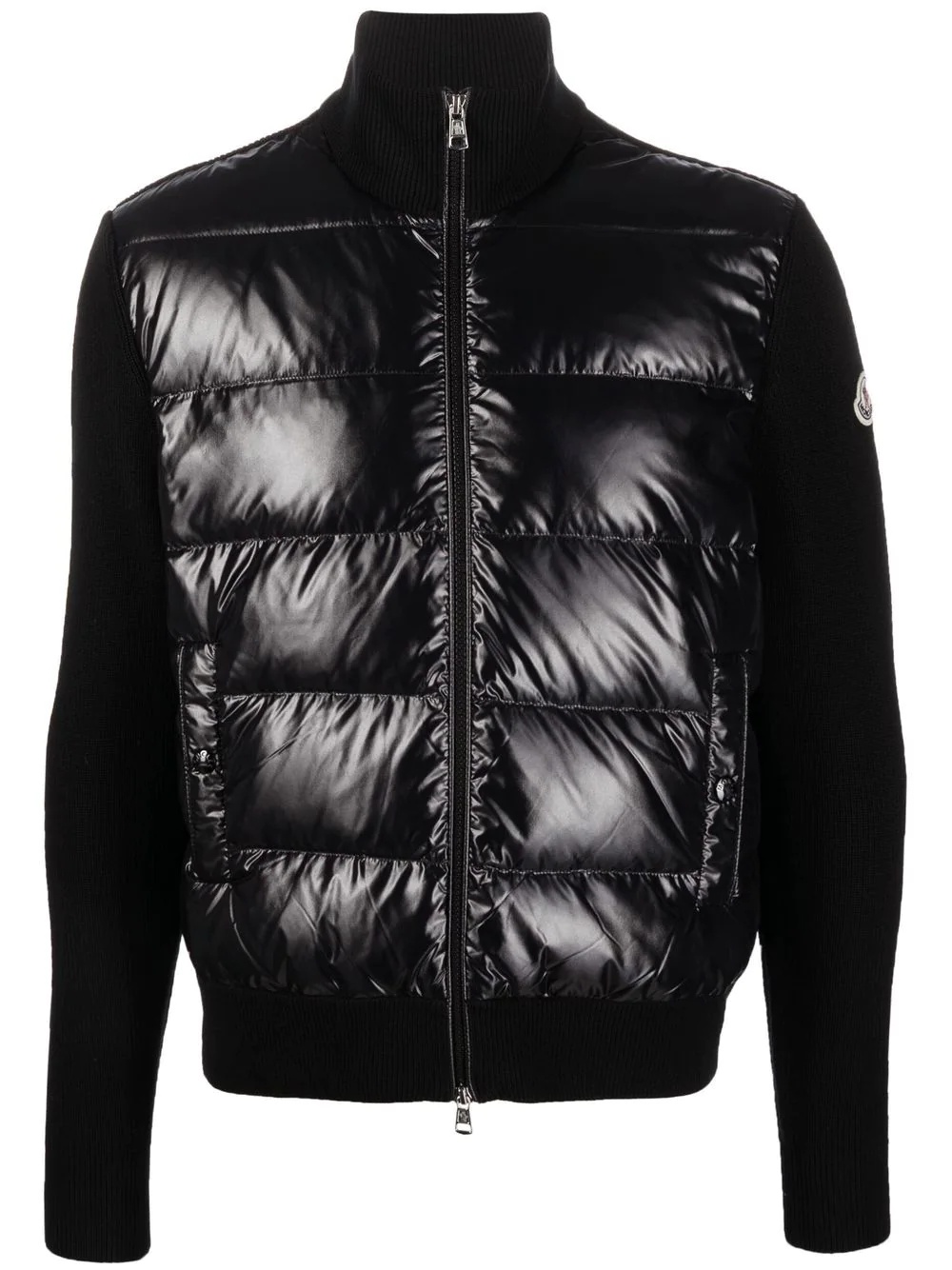 zip-fastening padded jacket - 1