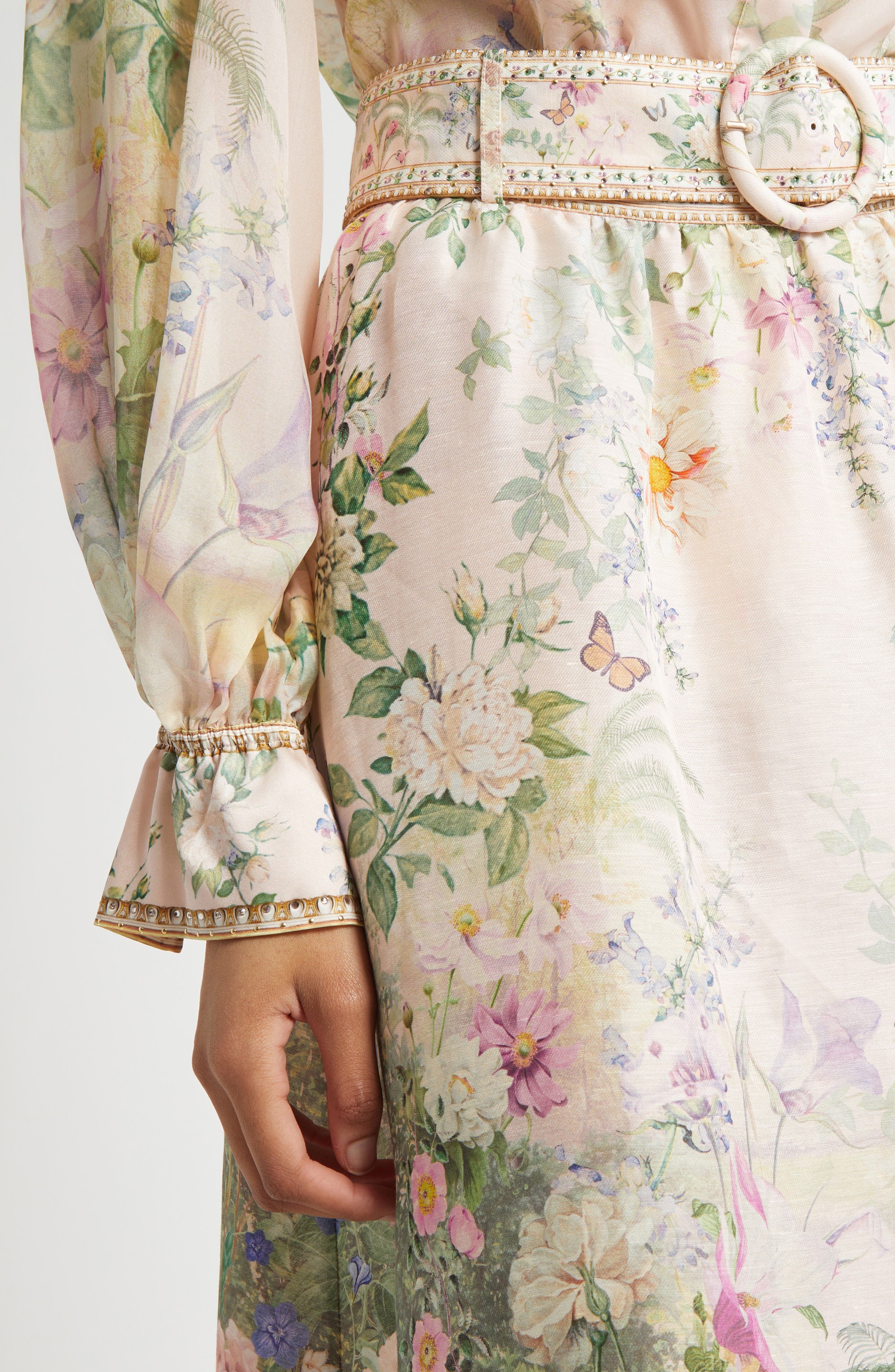 Camilla Tiered Linen & Silk Maxi Skirt in Palacio Playground at Nordstrom - 5