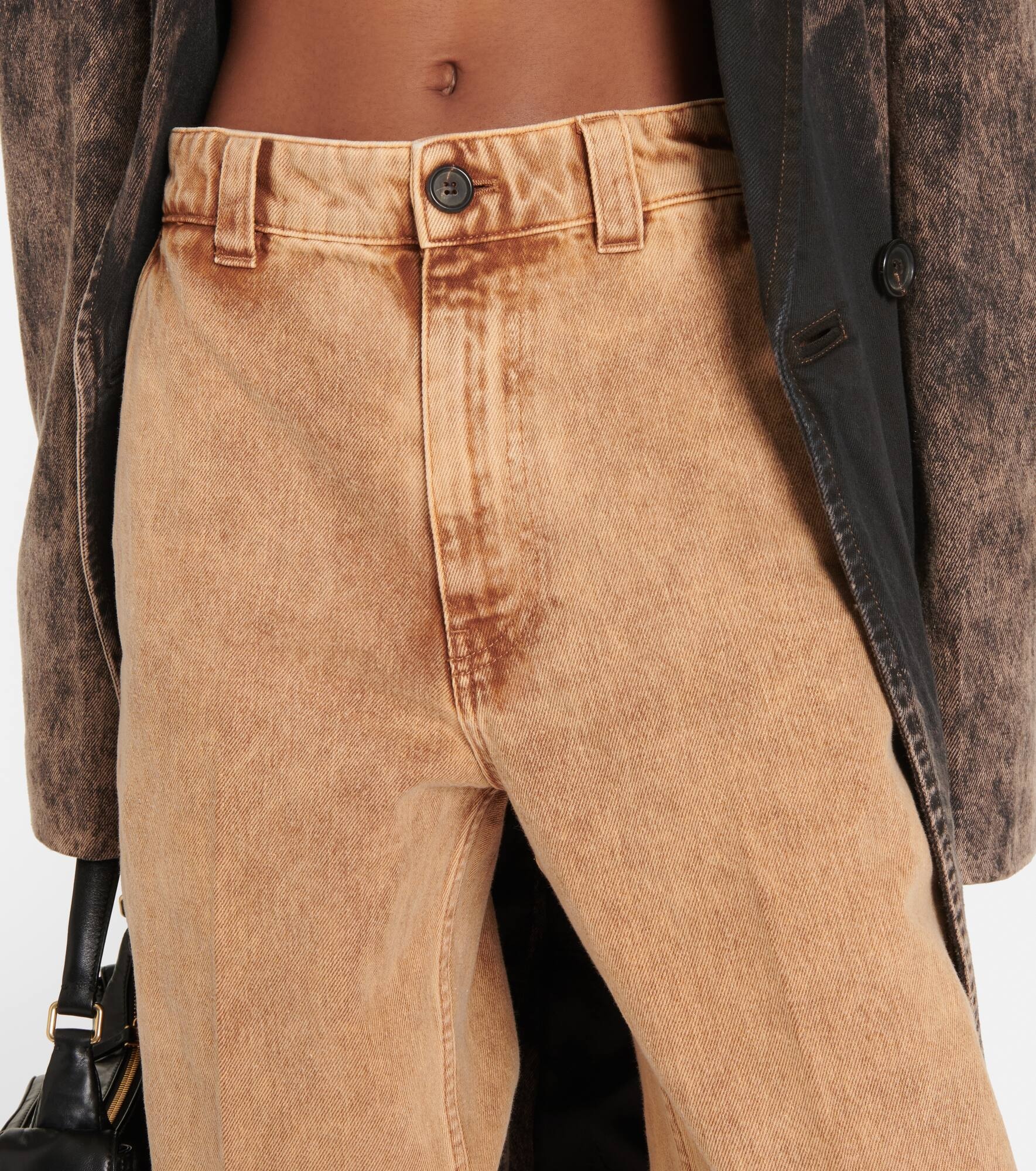 Marbleized low-rise straight jeans - 4