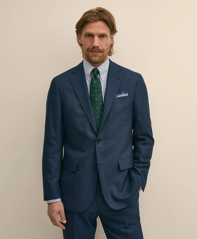 Brooks Brothers Explorer Collection Slim-Fit Wool Birdseye Suit Jacket - 1