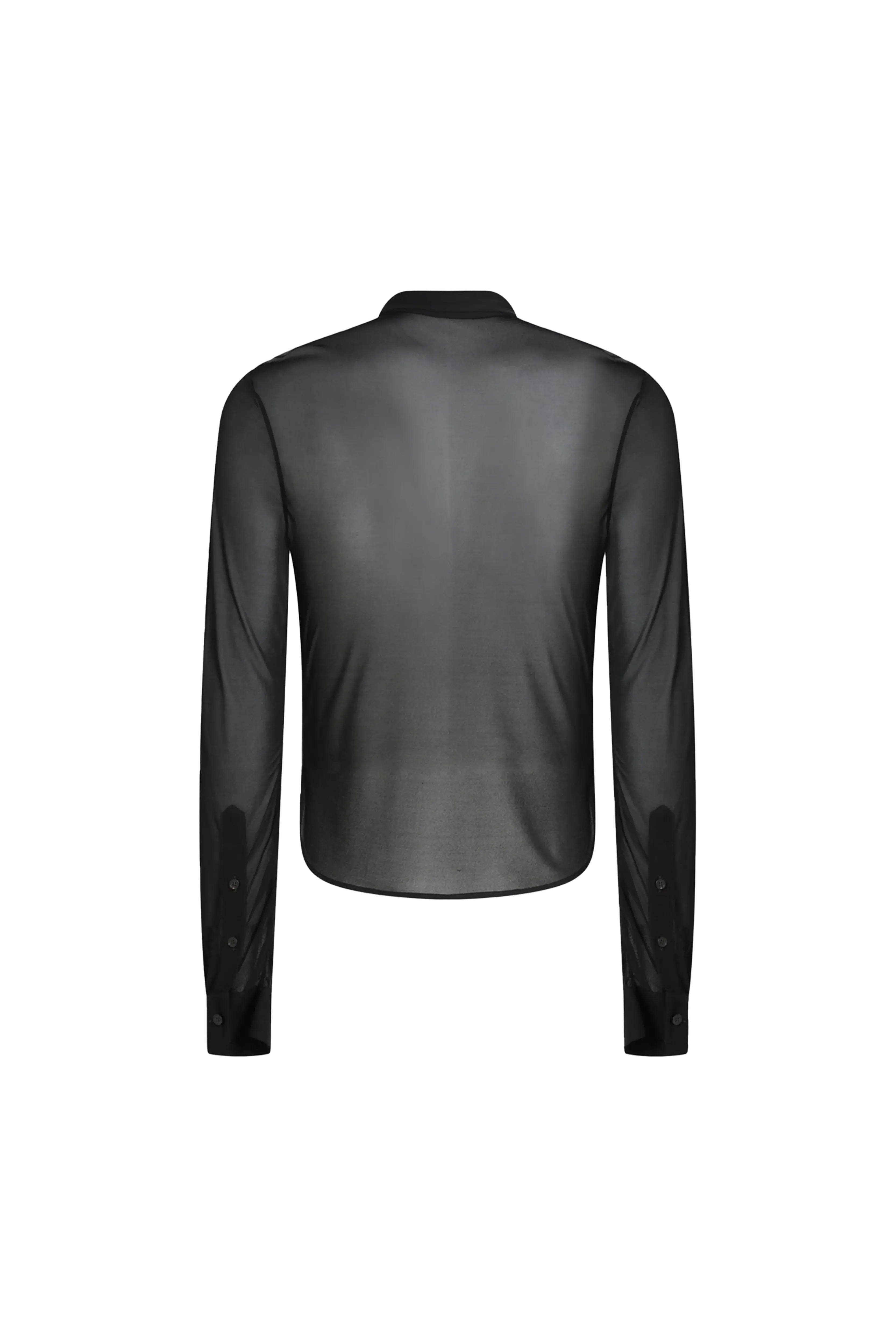 Ann Demeulemeester Reinaert Jersey Fitted Shirt Black - 2