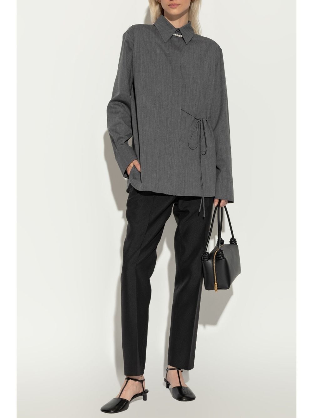 creased straight-leg trousers - 2