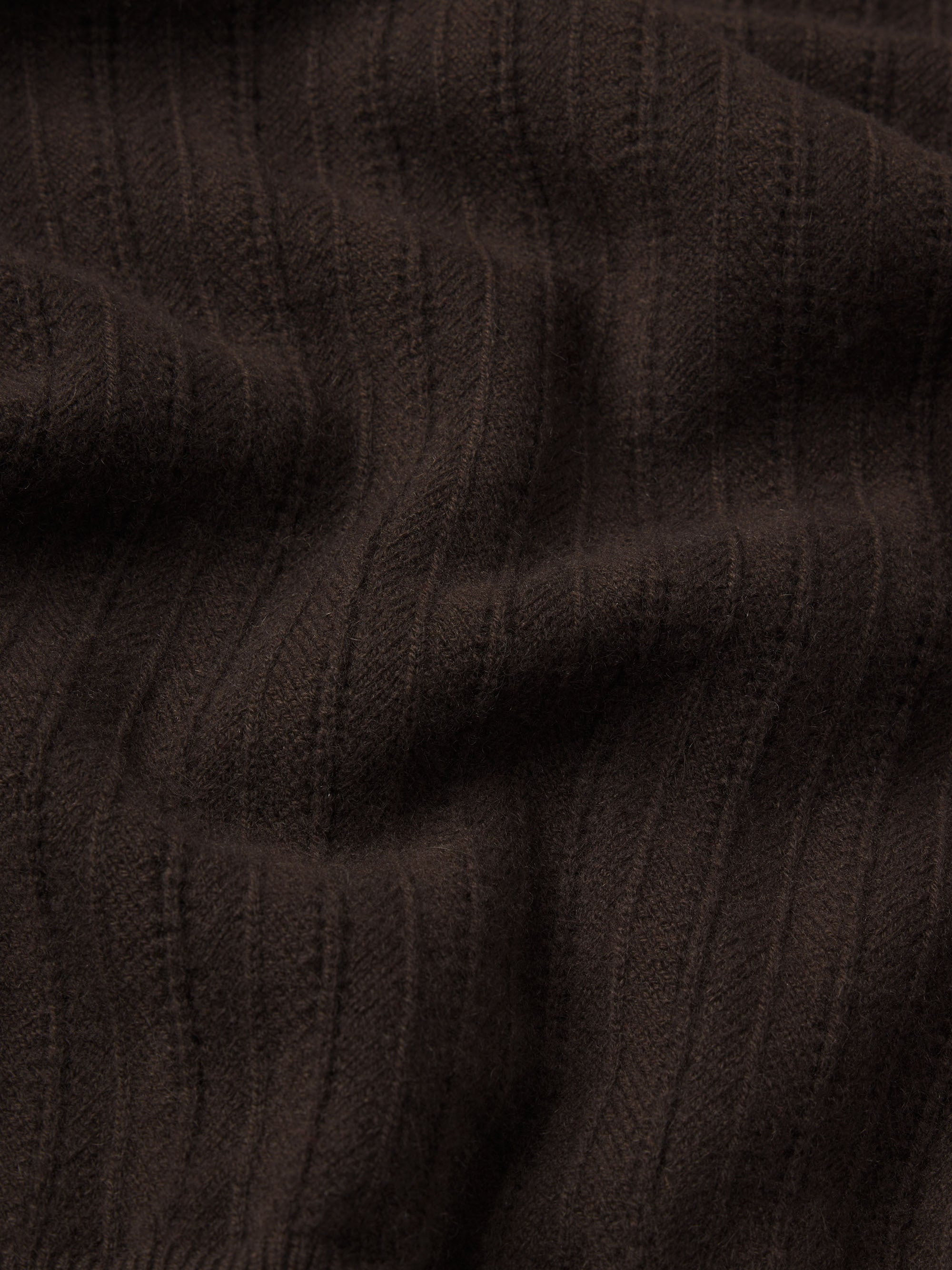 The Ladder Pointelle Cardi in Coffee - 7