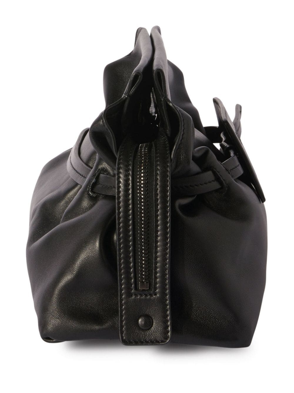 Zip Tie leather clutch bag - 5