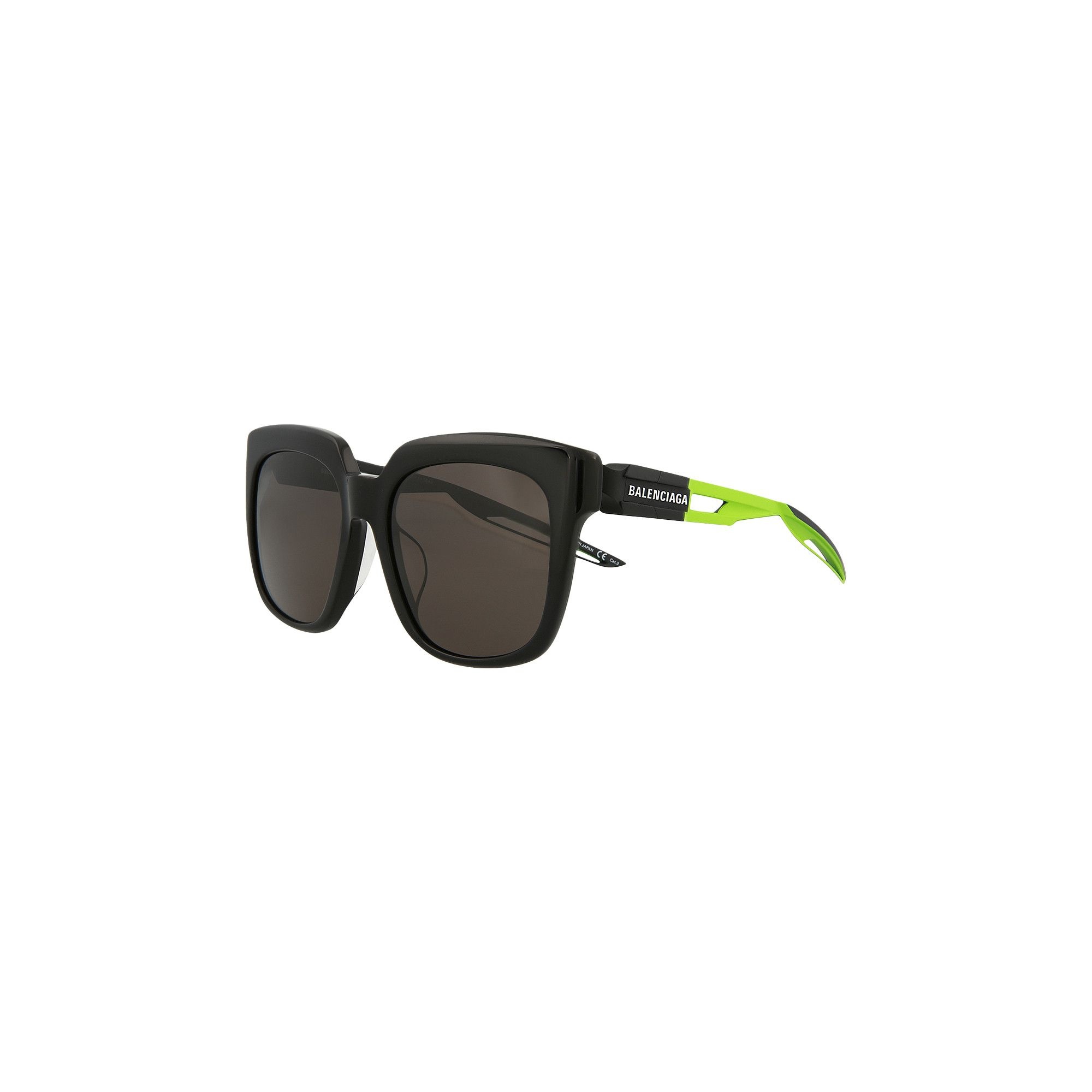 Balenciaga Square Sunglasses 'Black/Green/Grey' - 2
