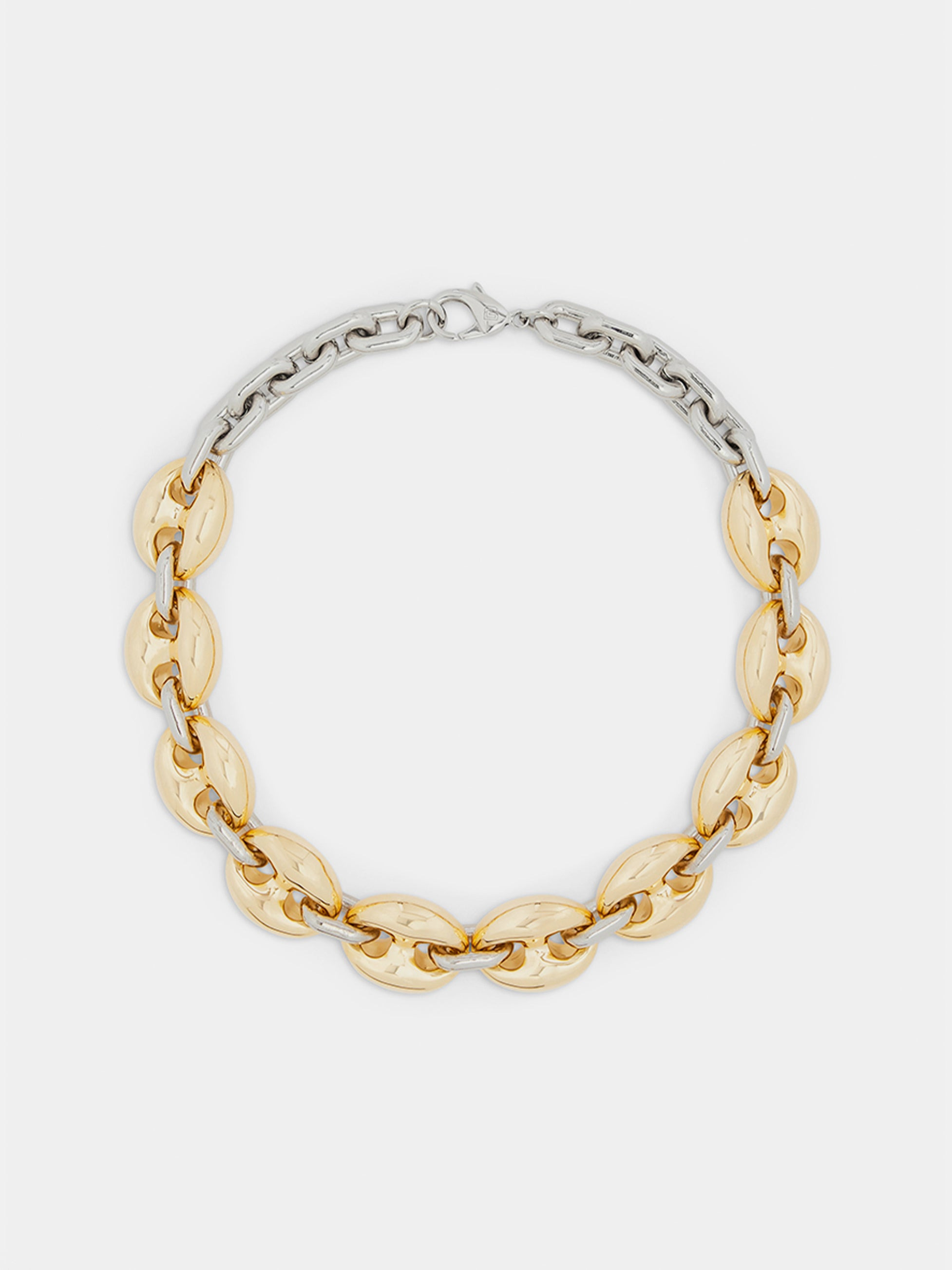 EIGHT CHUNKY GOLD/SILVER EIGHT NECKLACE - 3