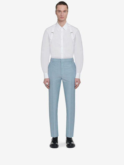 Alexander McQueen Men's Tailored Cigarette Trousers in Light Blue outlook