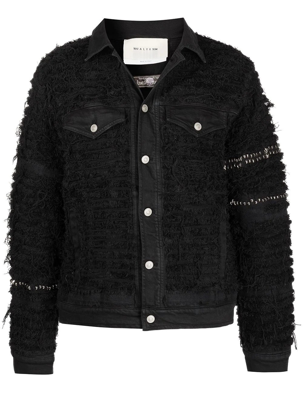 stud-embellished denim jacket - 1