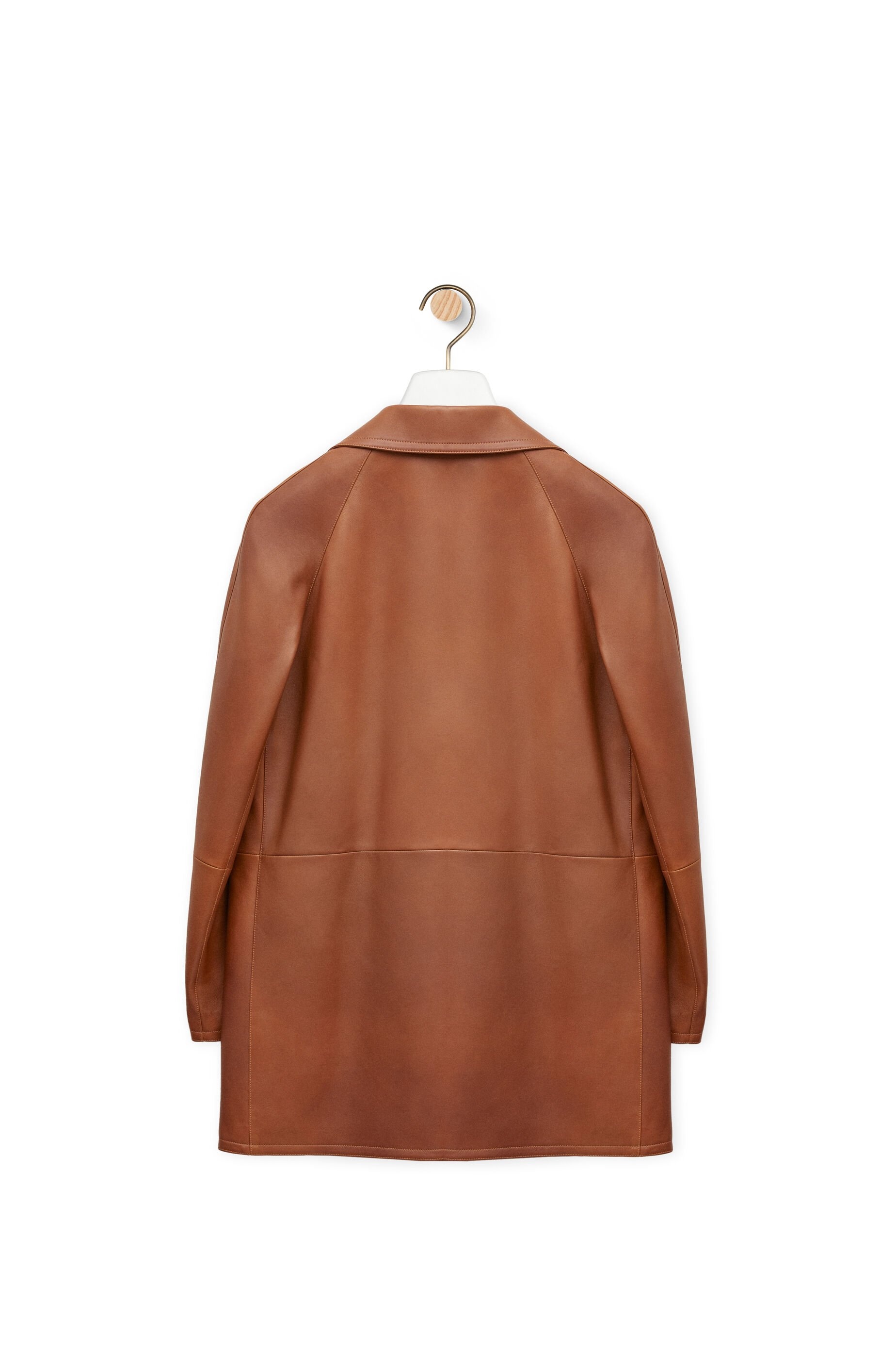 Double-breasted coat in nappa lambskin - 3