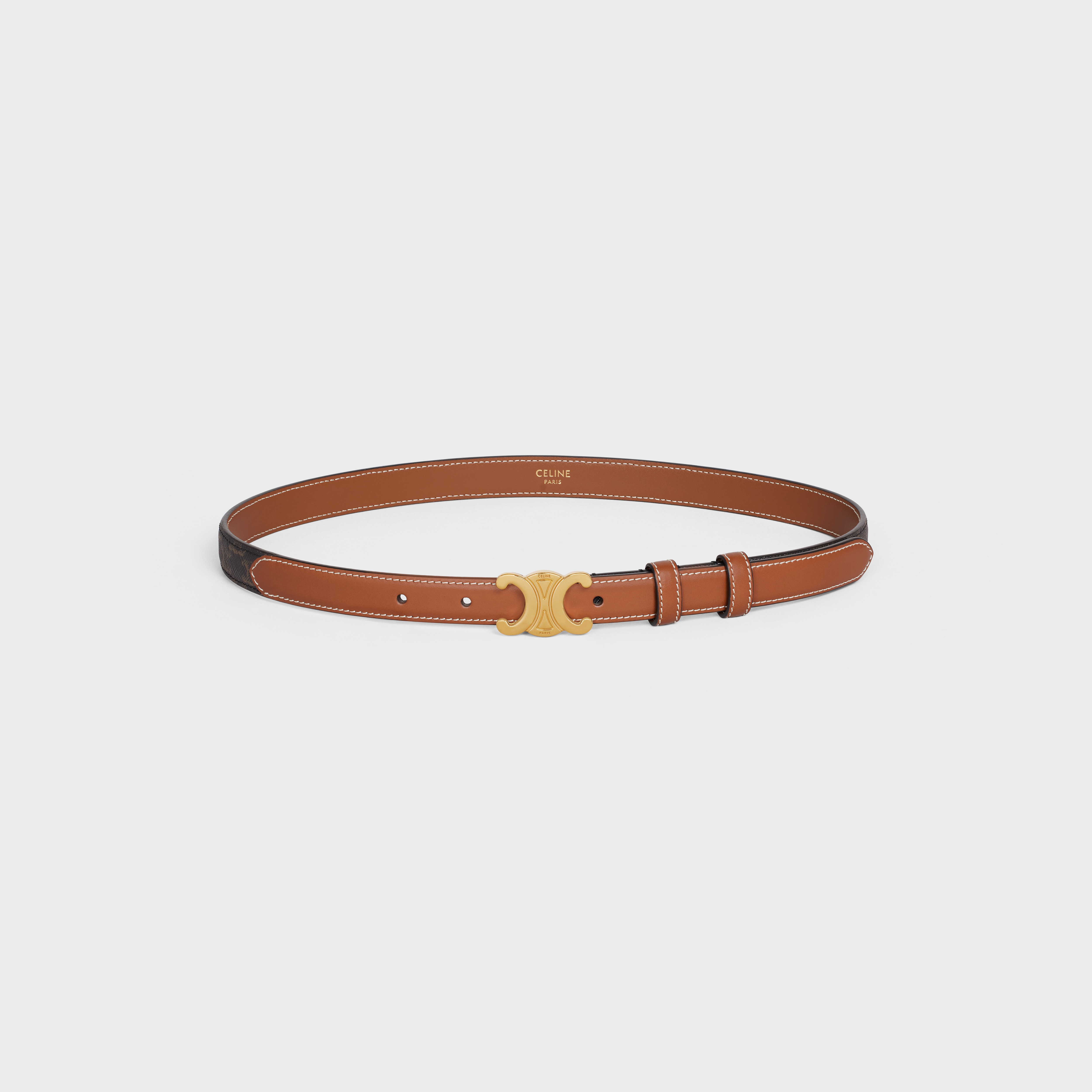 SMALL TRIOMPHE BELT in TRIOMPHE CANVAS AND CALFSKIN - 3