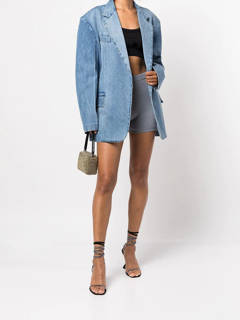 Alexander Wang ribbed-knit wool shorts outlook