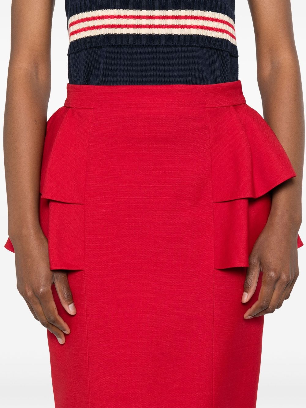 virgin wool-silk skirt - 5