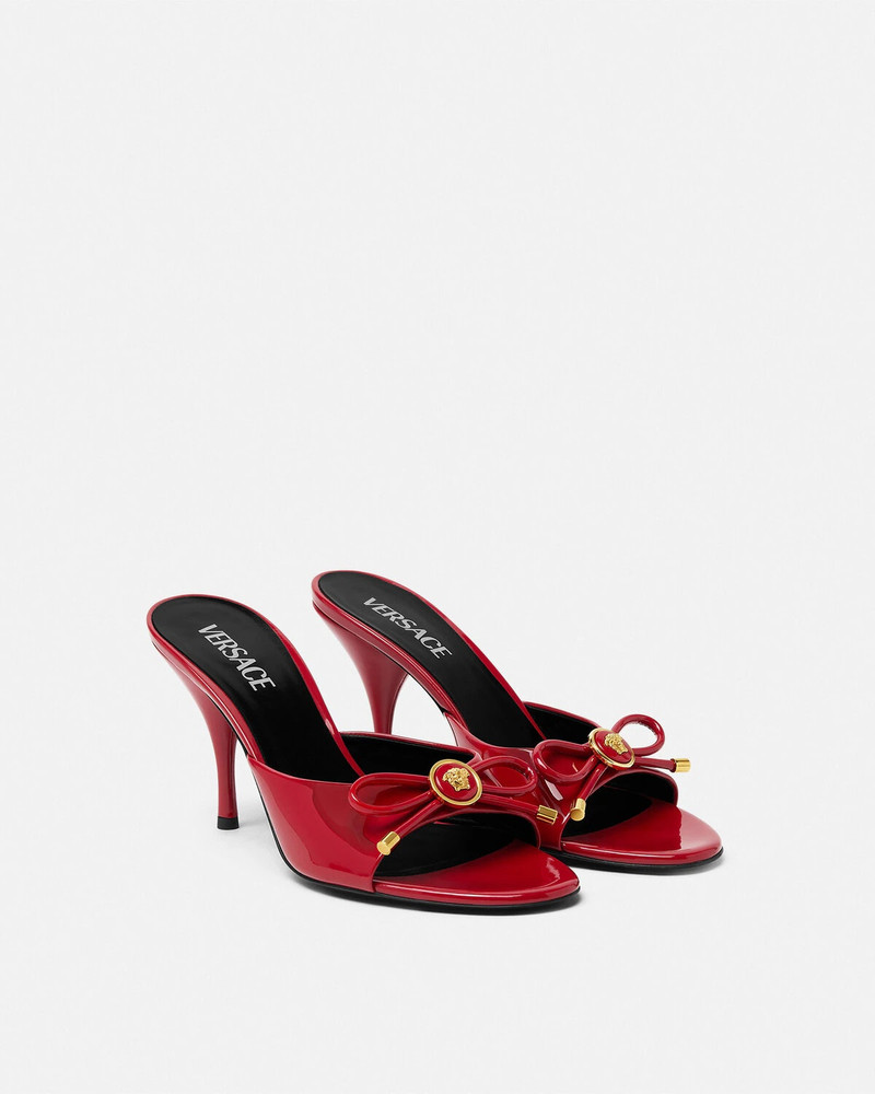VERSACE Opera Bow Patent Mules 85 mm outlook