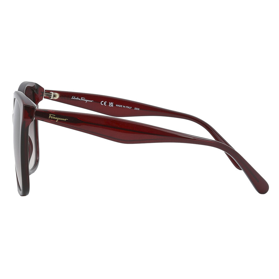 Salvatore Ferragamo Burgundy Gradient Square Ladies Sunglasses SF1072S 630 56 - 4