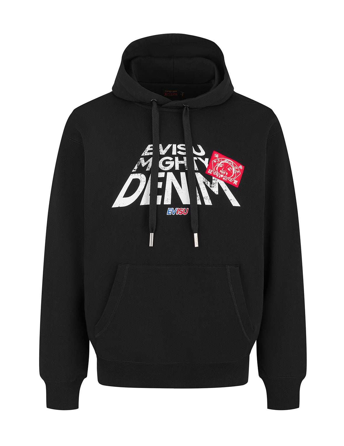 Slogan Print with Godhead Patch Embroidery Relax Fit Hoodie - 10