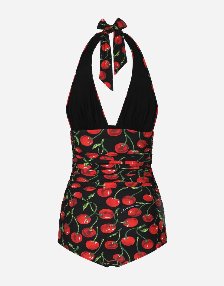 Cherry-print one-piece swimsuit - 2