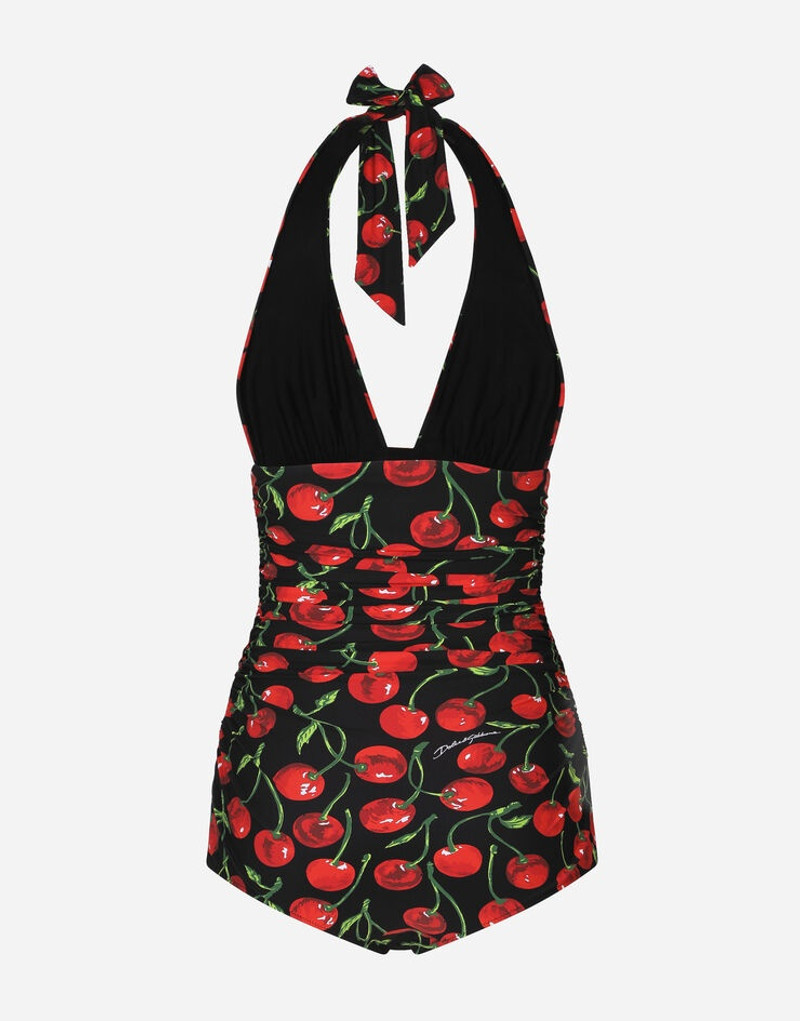 Dolce & Gabbana Cherry-print one-piece swimsuit outlook