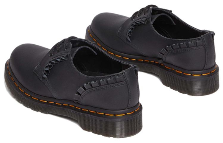 (WMNS) Dr. Martens 1461 Frill Nappa Leather Oxford Shoes 'Black' 30696001 - 4