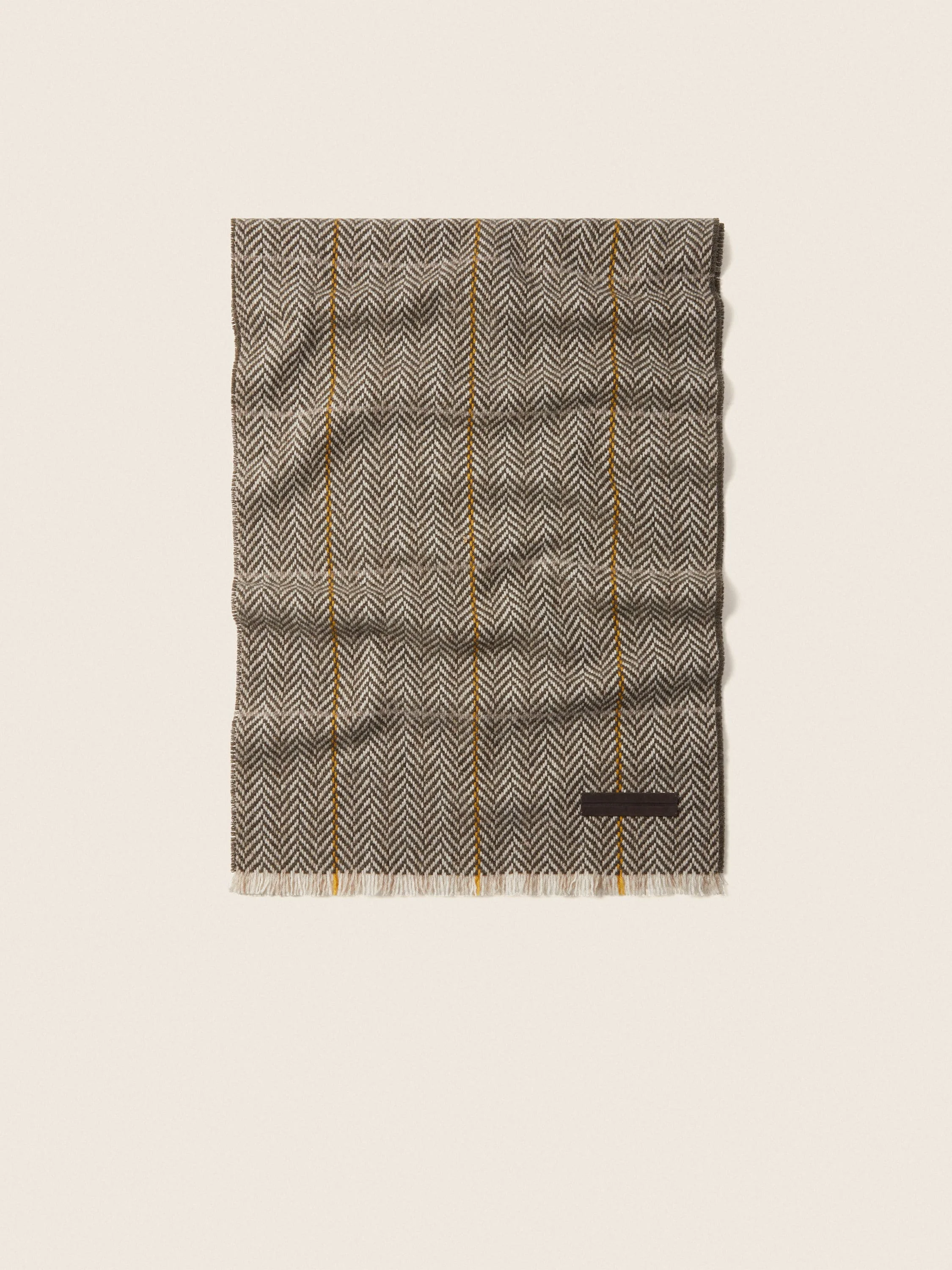 LIGHT TAUPE OASI CASHMERE SCARF - 1
