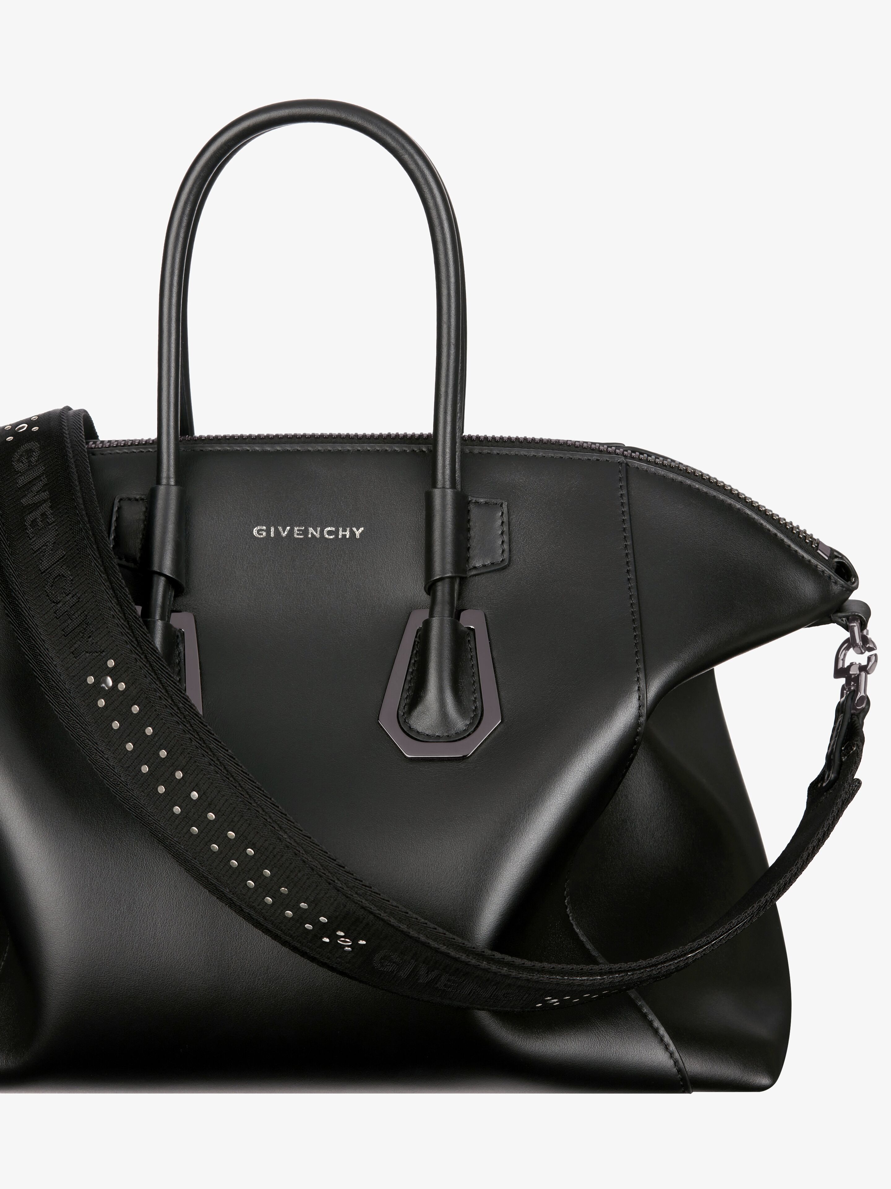 SMALL ANTIGONA SPORT BAG IN LEATHER WITH METALLIC DETAILS - 7