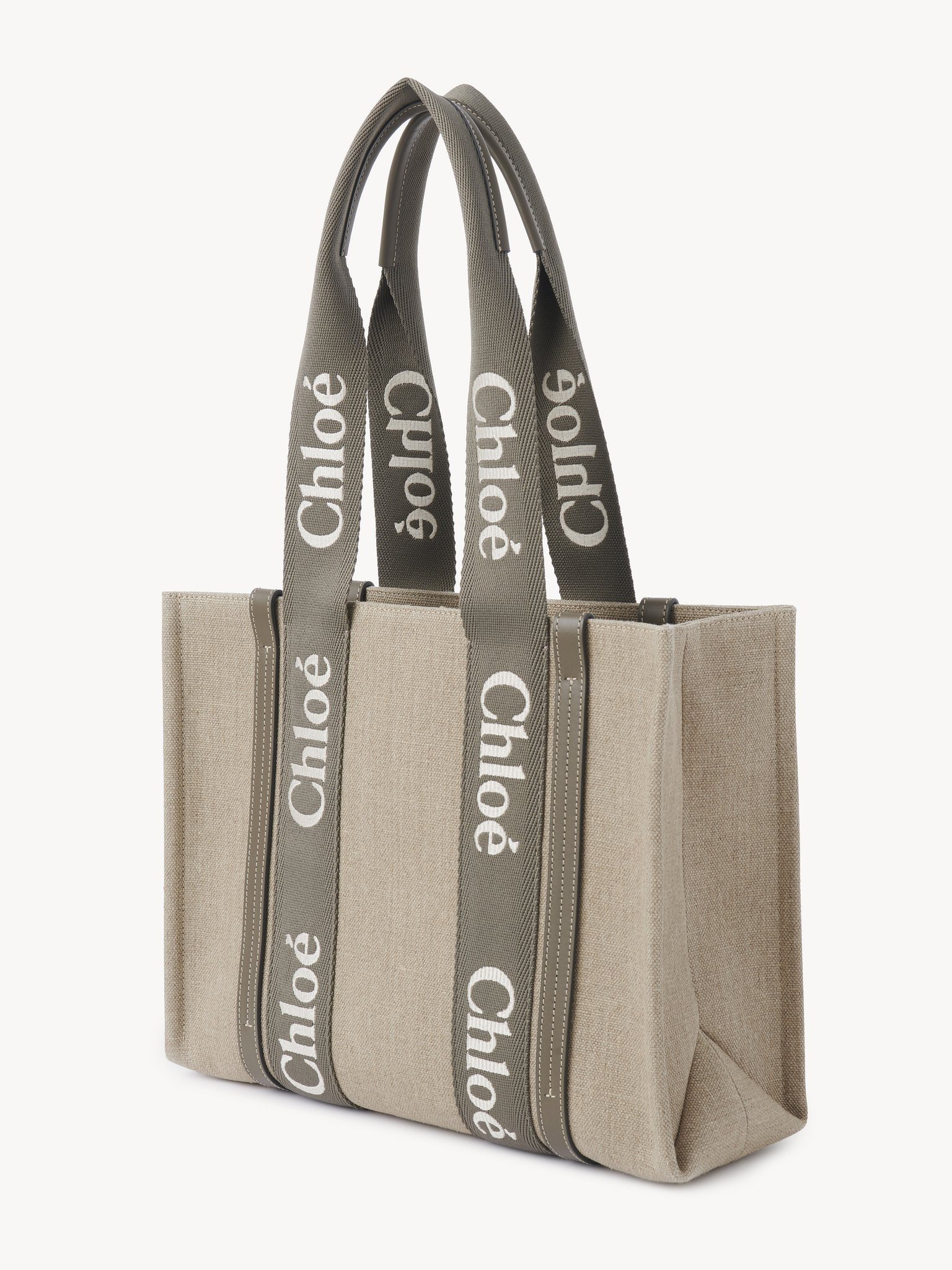 WOODY TOTE BAG IN LINEN - 3