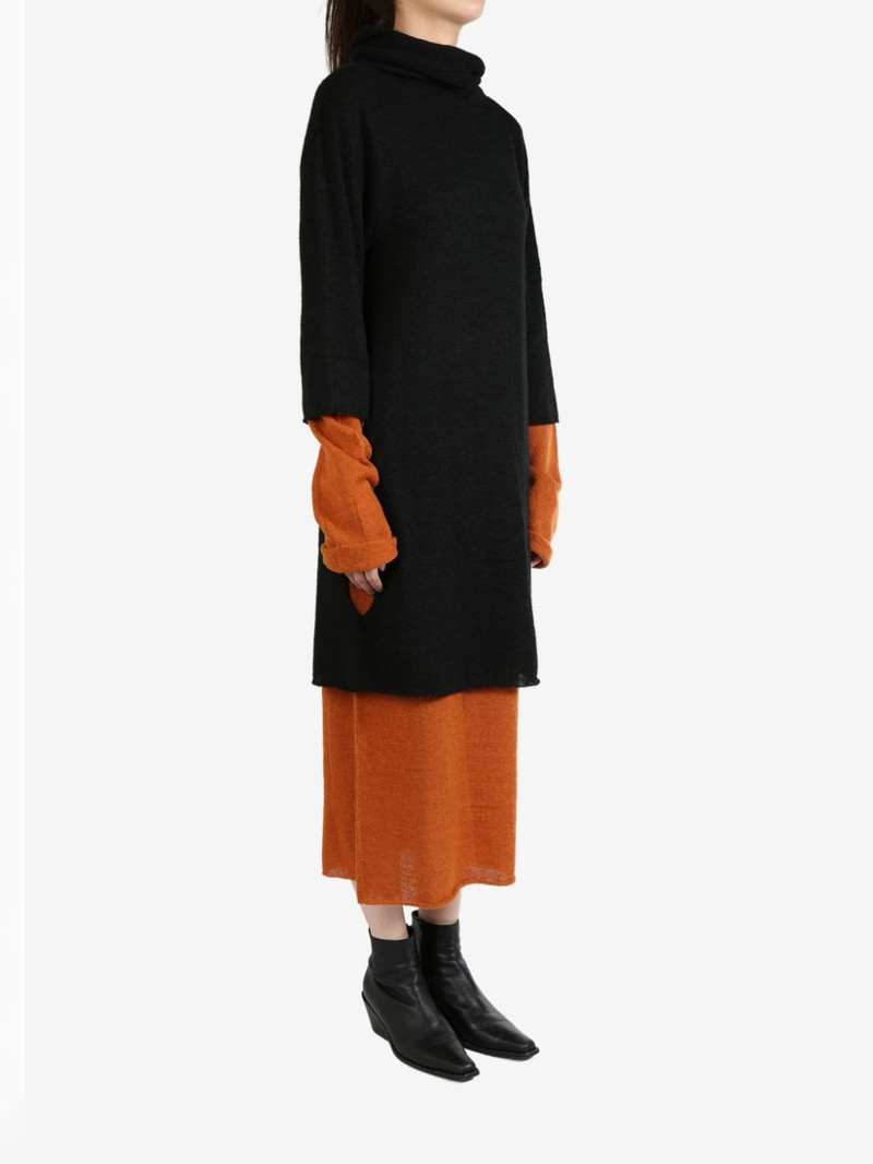 ISSEY MIYAKE layered midi dress outlook
