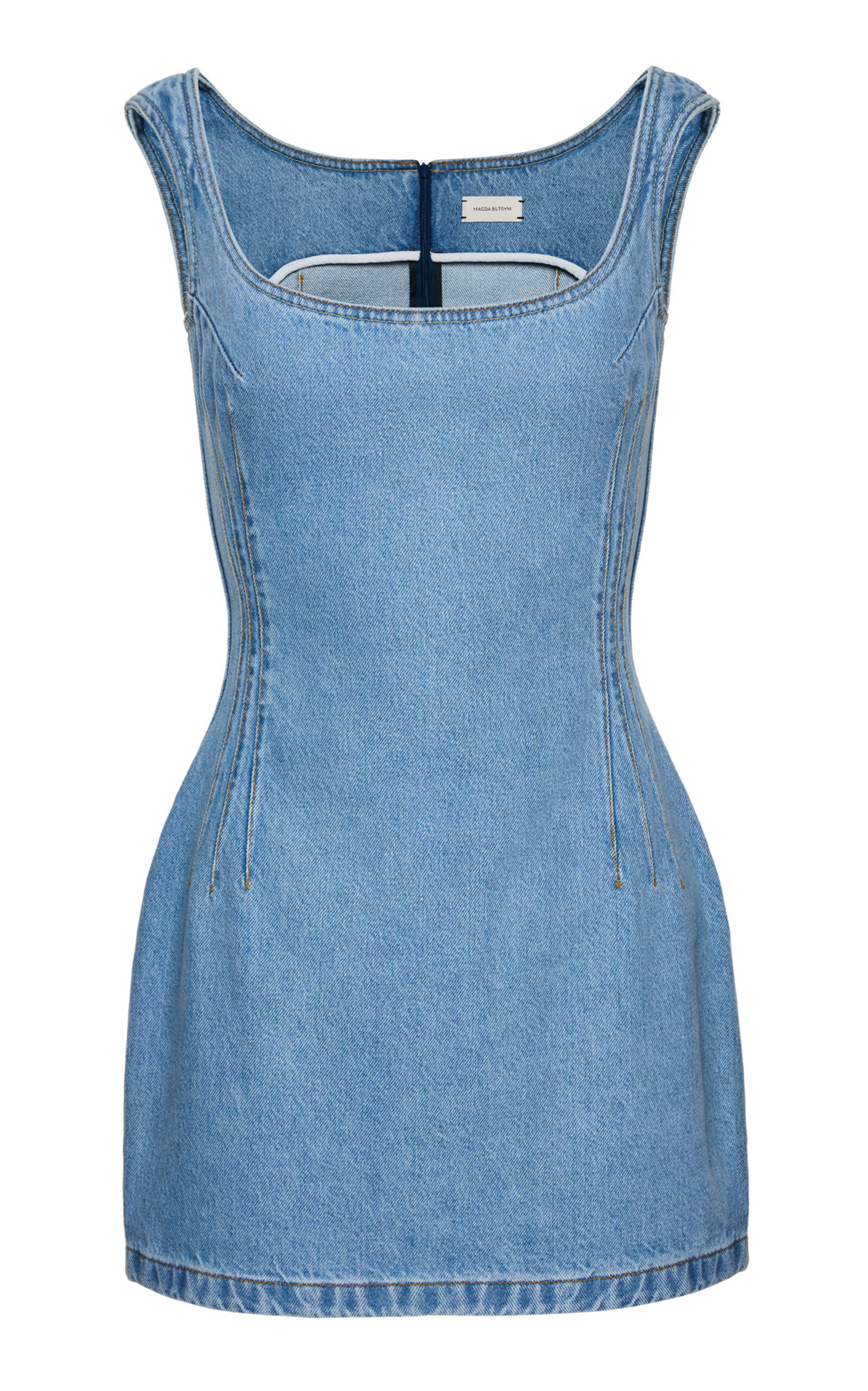Denim Cotton Mini Dress light wash - 1