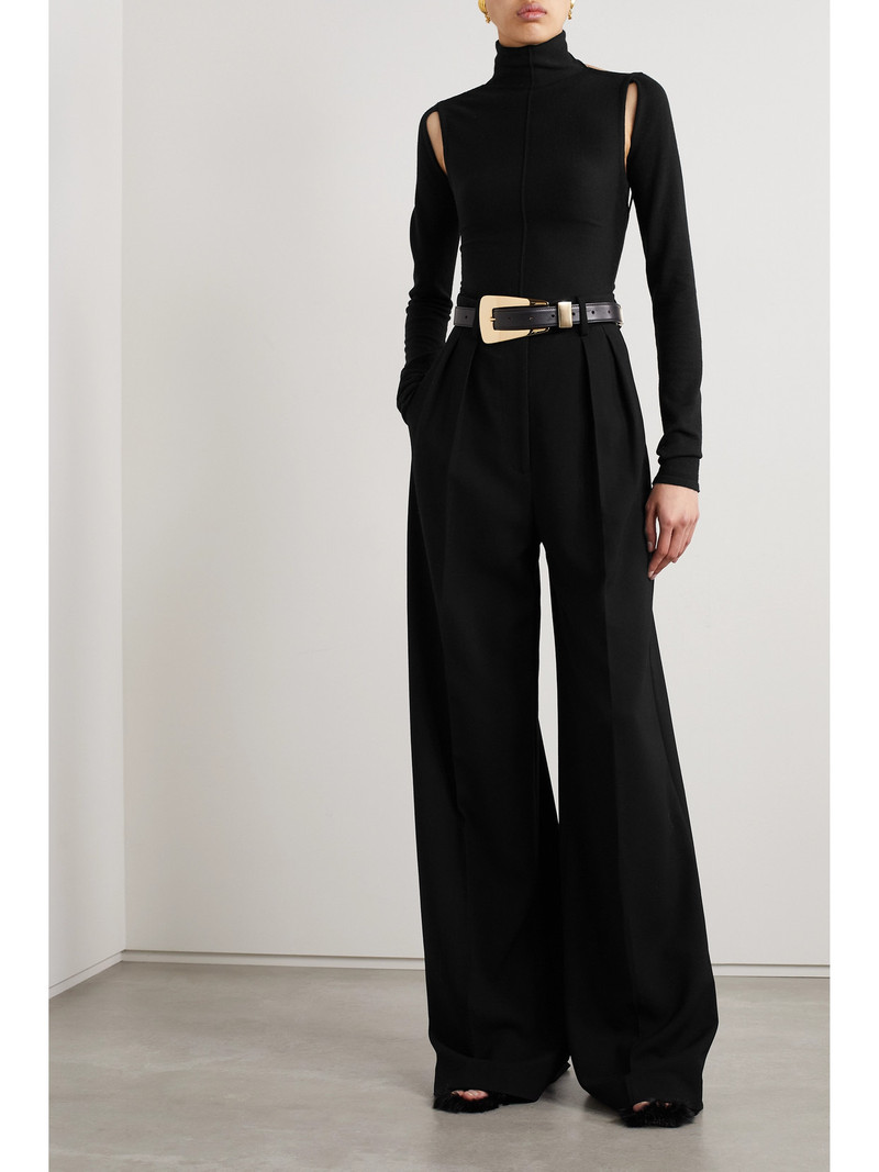 KHAITE Marlowe Cutout Open-back Merino Wool Top outlook