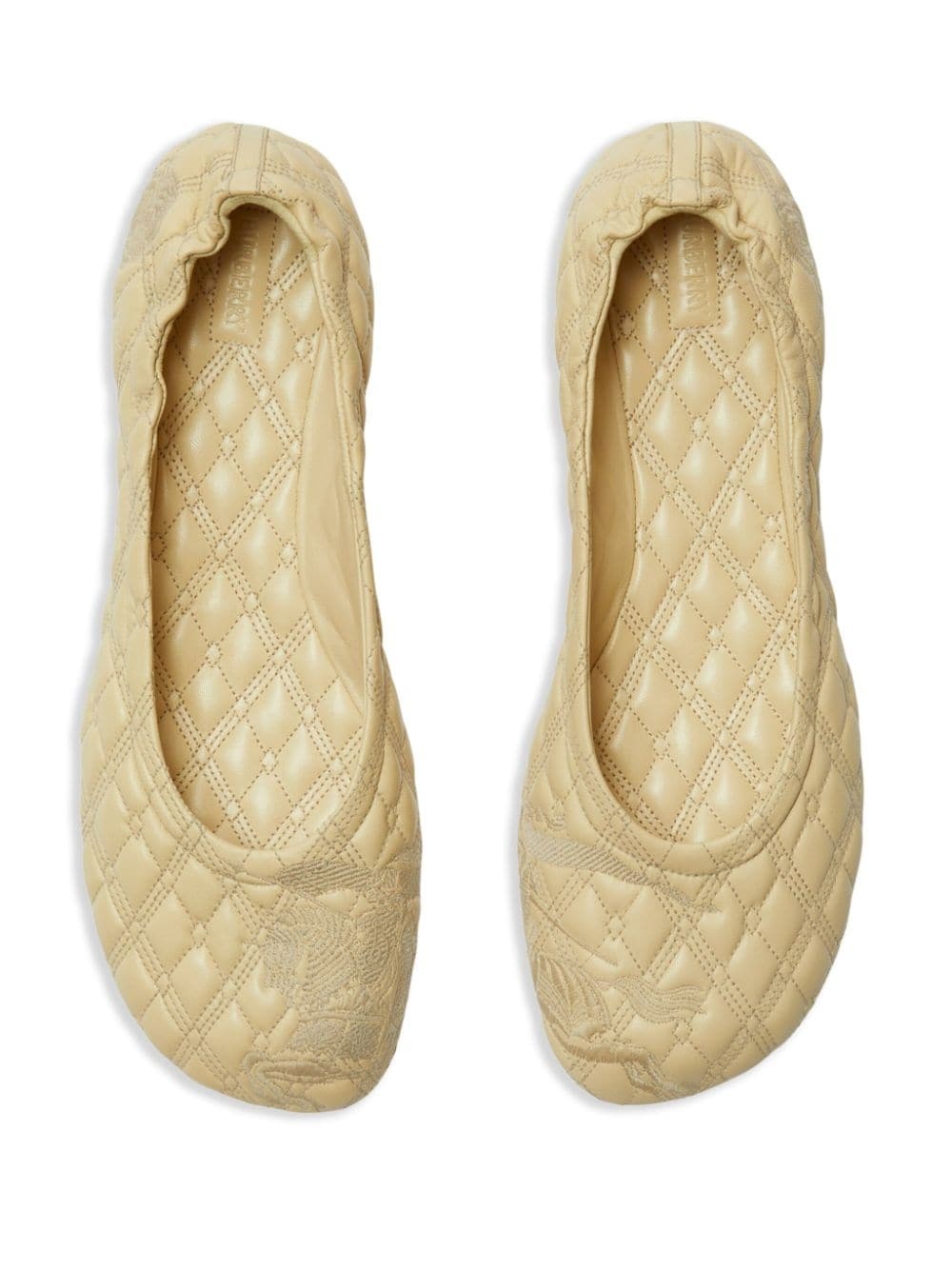 quilted leather ballerina shoes - 4