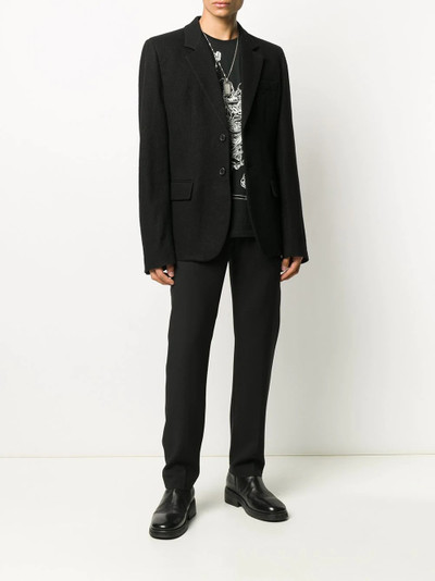 Ann Demeulemeester single-breasted tailored blazer outlook