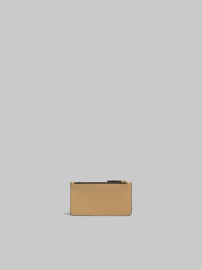 BEIGE LEATHER CARD CASE - 3