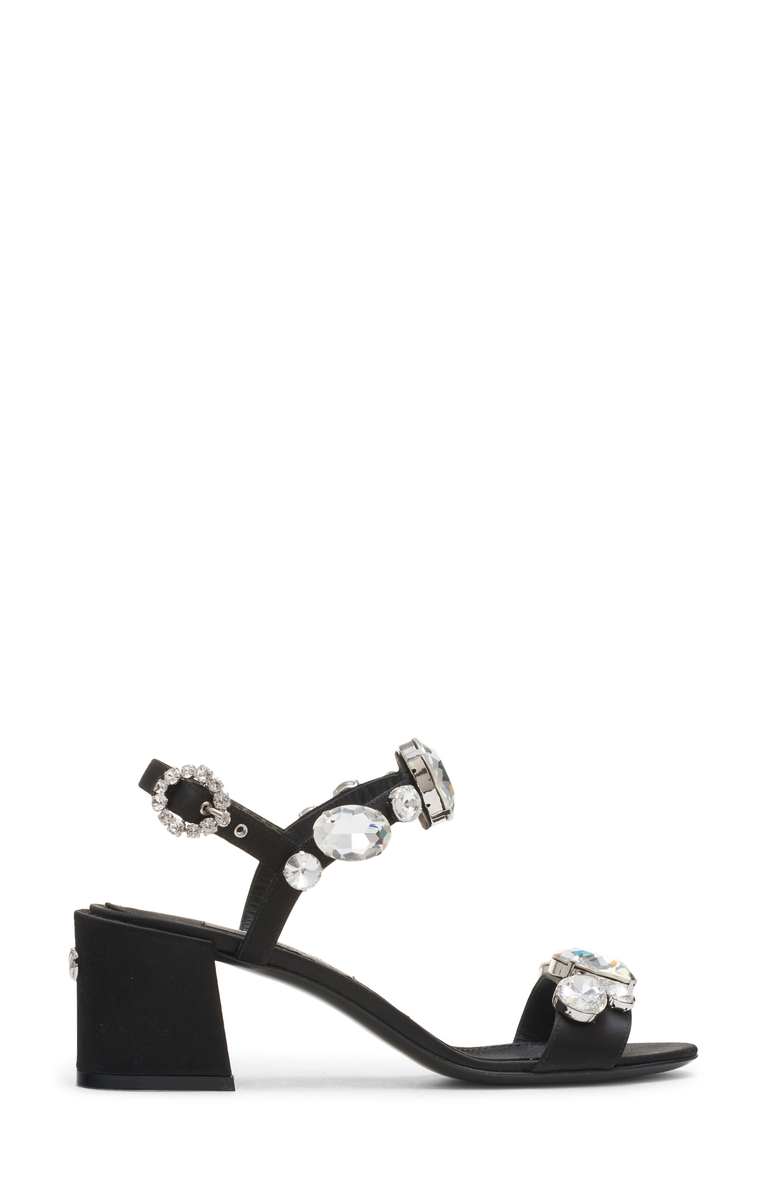 Dolce&Gabbana Crystal Embellished Sandal in Nero/Crystal at Nordstrom - 3