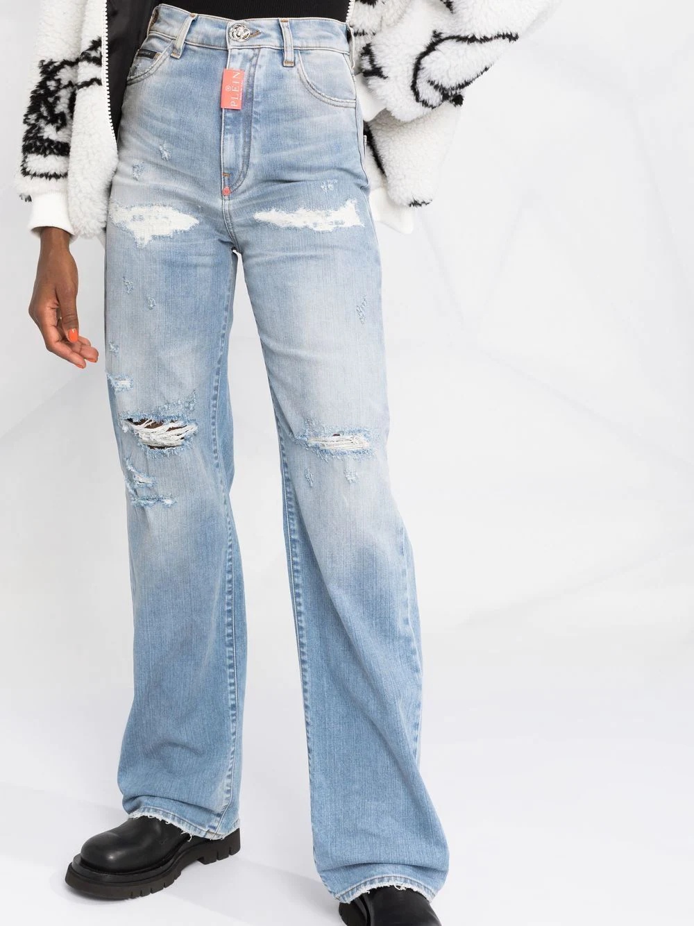 ripped-detail denim jeans - 5