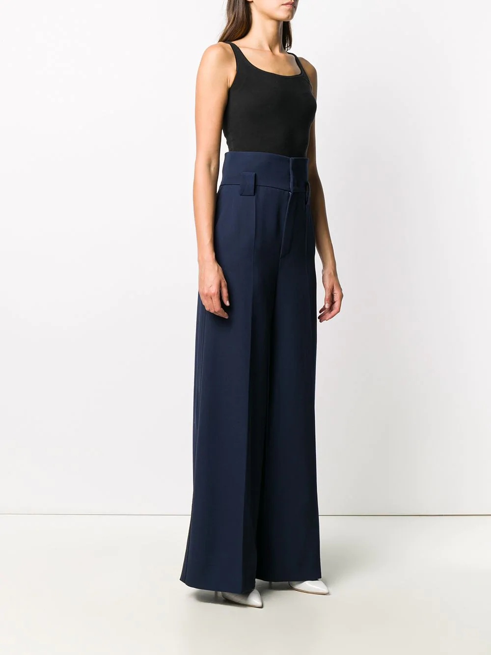 high-waist wide-leg trousers - 3