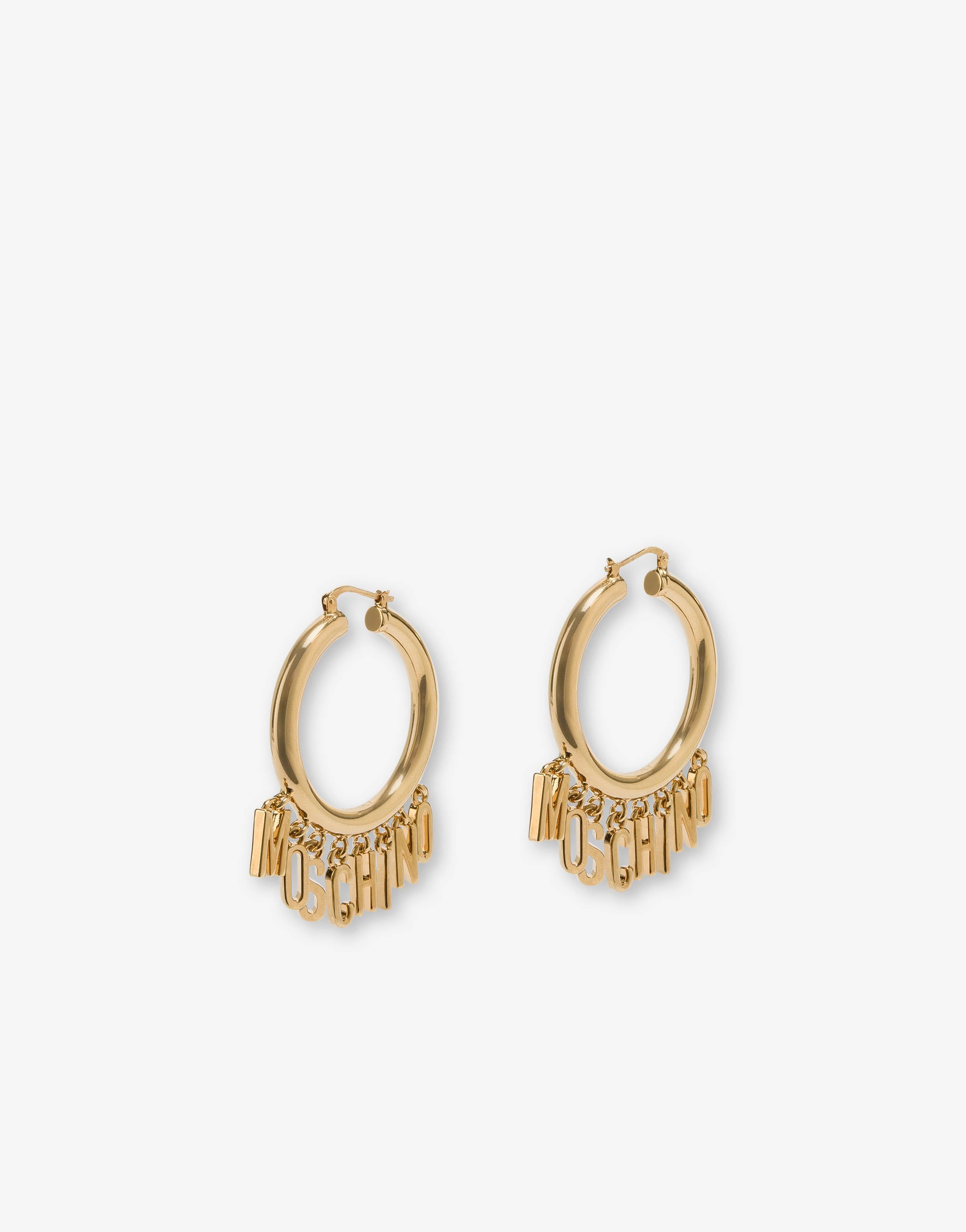 LETTERING CHARMS CIRCLE EARRINGS - 2