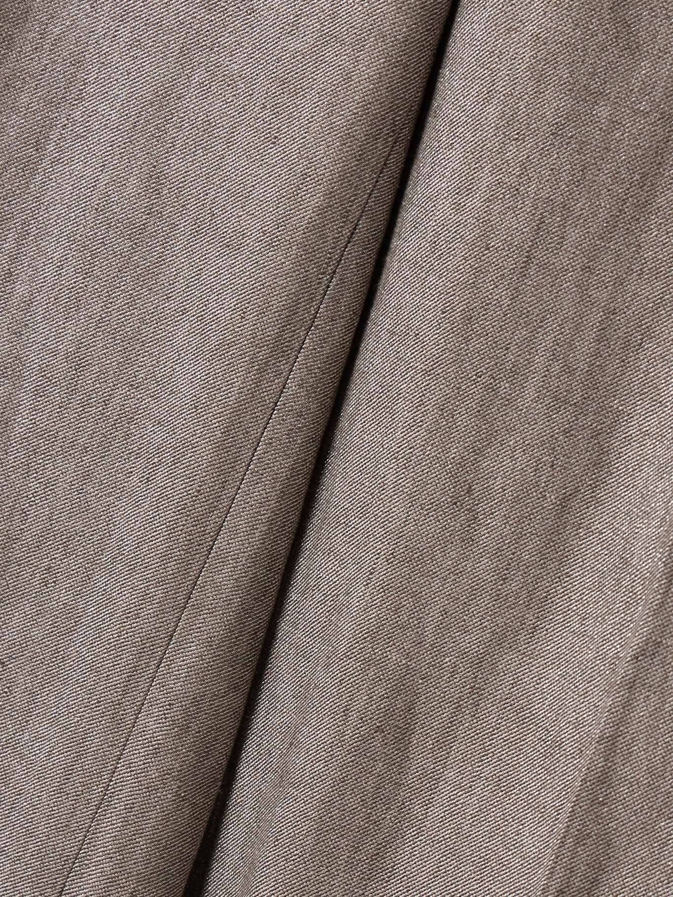 Metallic linen-blend twill wide-leg pants - 5