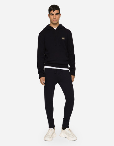 Dolce & Gabbana Wool and cashmere knit jogging pants outlook