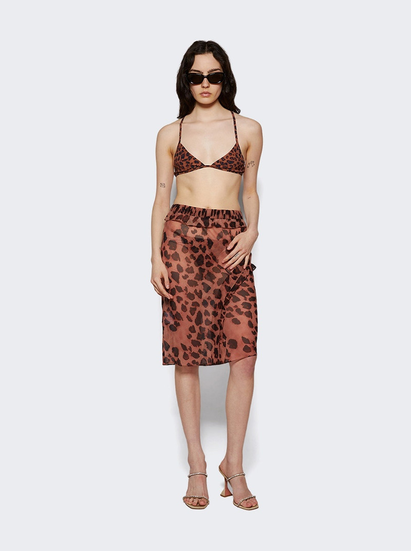 CHRISTOPHER ESBER Concave Bias Layered Skirt Leopard Print outlook