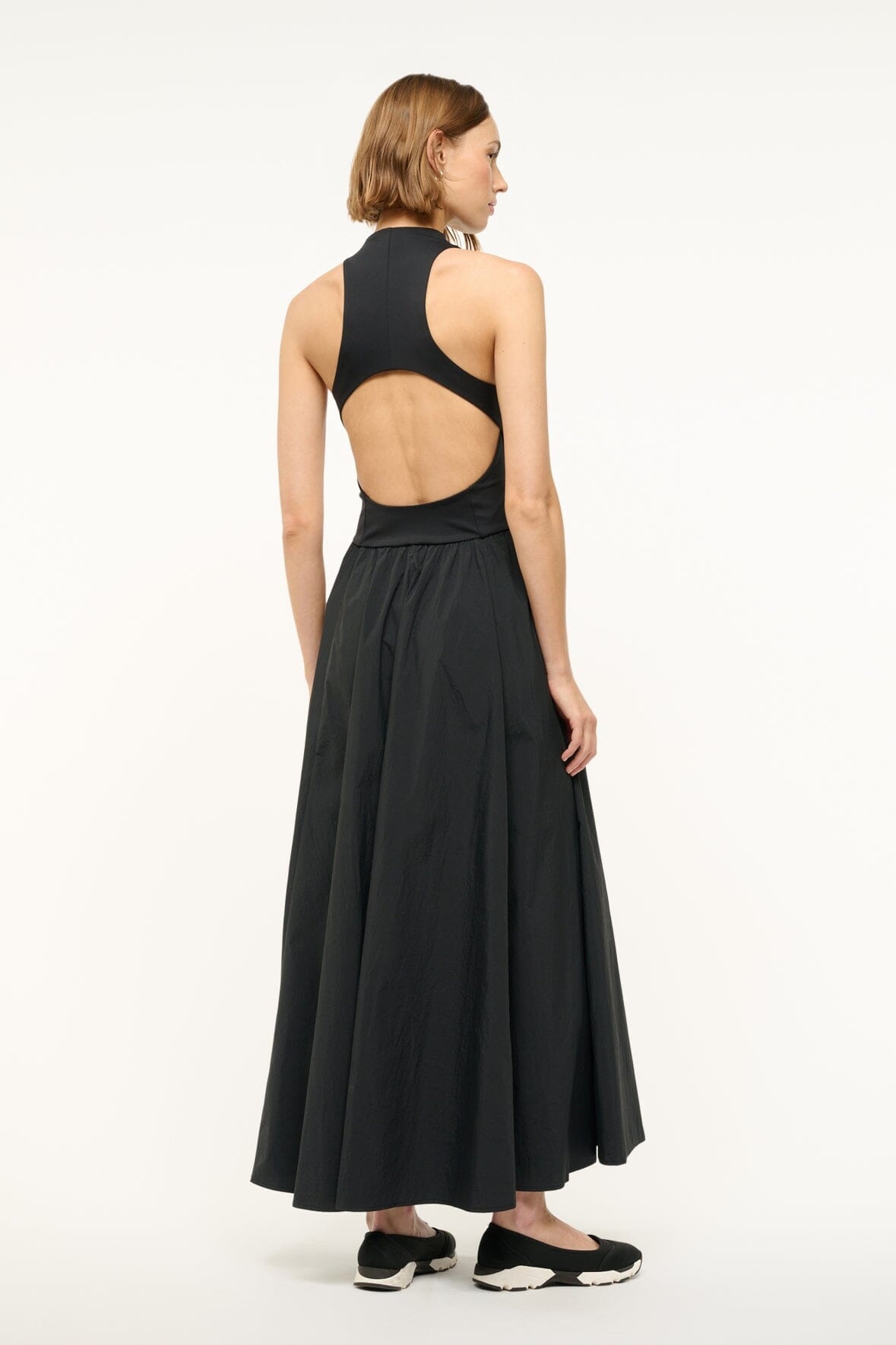 STAUD CREVASSE MAXI DRESS BLACK - 4